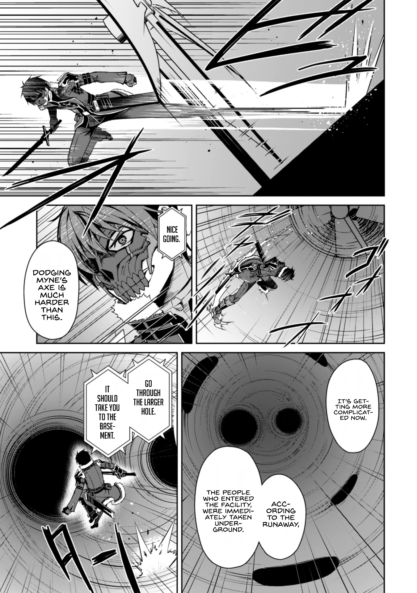 Halaman dari Boushoku no Berserk ~Ore dake Level to Iu Gainen wo Toppa suru~ Chapter 33