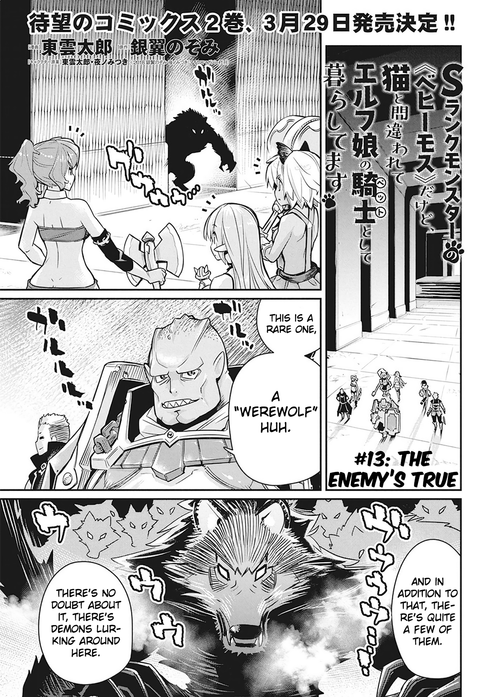 Halaman dari S-Rank Monster no "Behemoth" Dakedo, Neko to Machigawarete Elf Musume no Pet to Shite Kurashitemasu Chapter 13