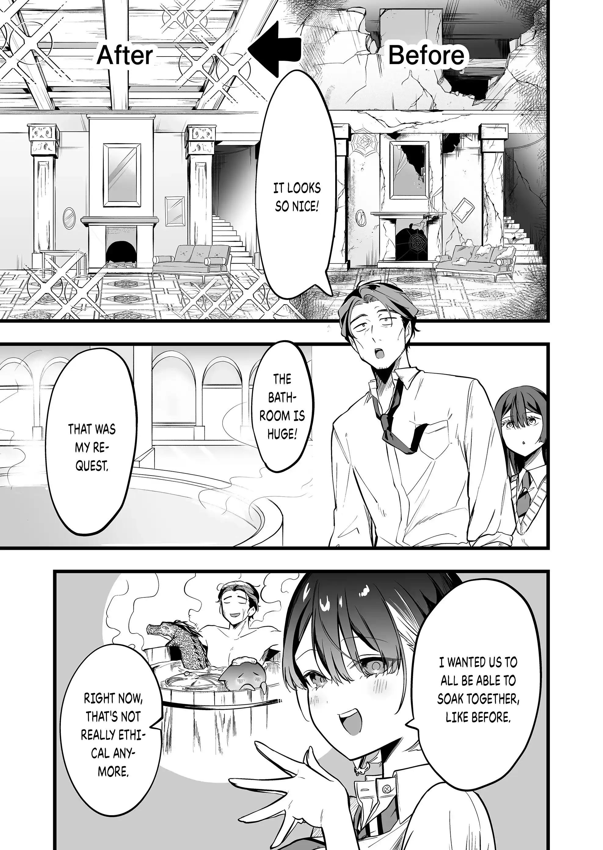 Halaman dari "Ano Toki Tasukete Itadaita Monster Musume desu." Isekai Ossan Kyoushi Totsuzen no Moteki ni Konwaku suru Chapter 25