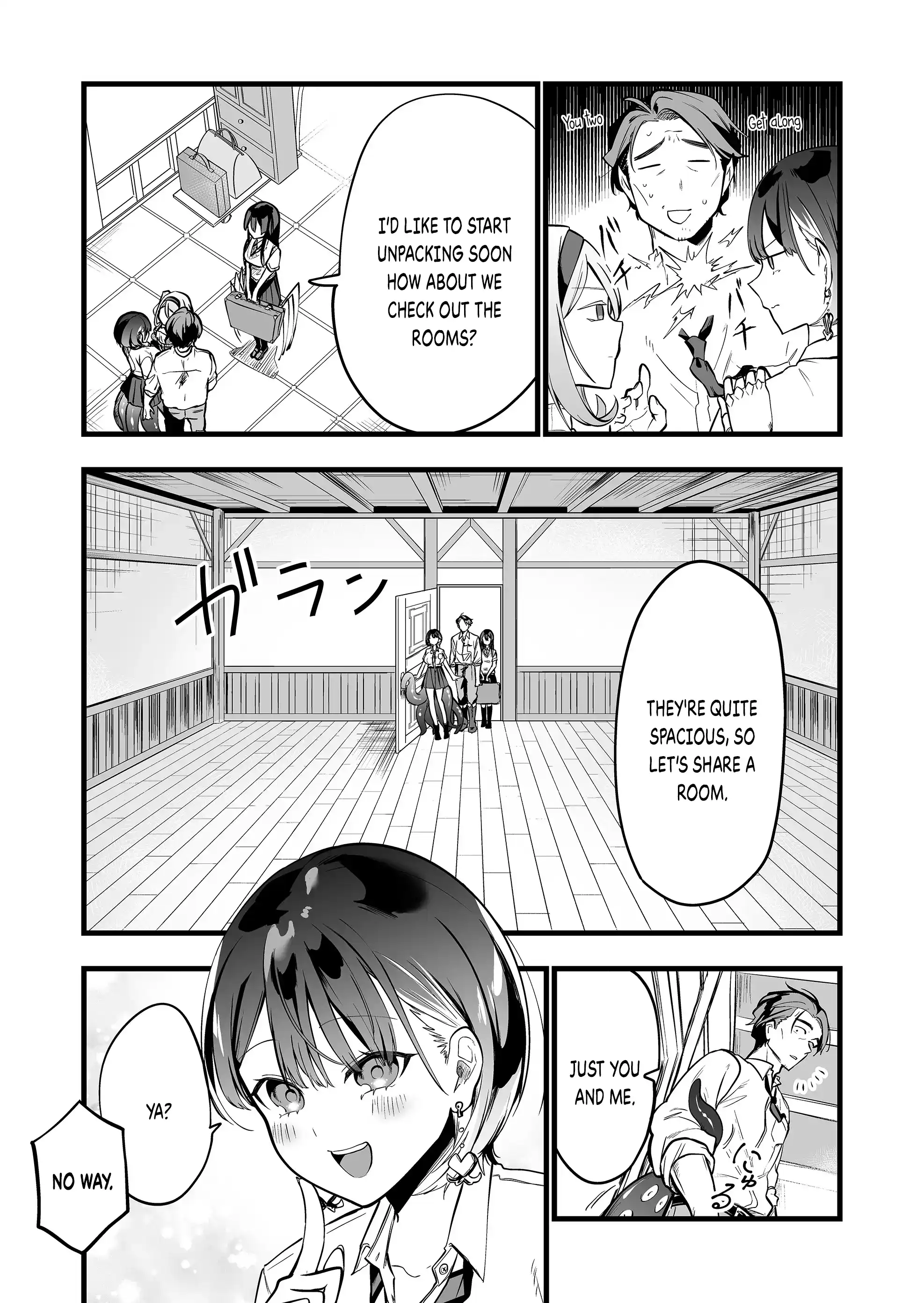 Halaman dari "Ano Toki Tasukete Itadaita Monster Musume desu." Isekai Ossan Kyoushi Totsuzen no Moteki ni Konwaku suru Chapter 25