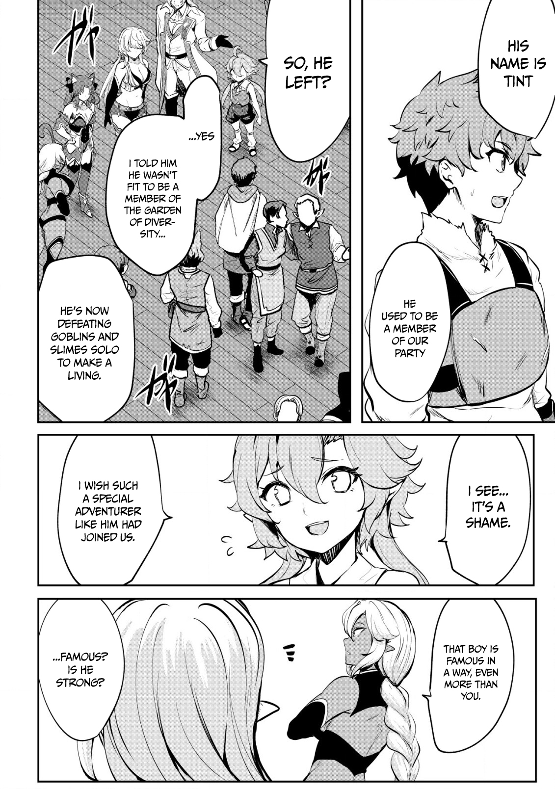 Halaman dari Dore dake Doryoku Shite mo Mannen Level 0 no Ore wa Tsuihou Sareta ~Shin no Teki to Yobareta Shounen wa, Shachiku Megami to Deatte Saikyou no Chikara wo Te ni Ireru~ Chapter 7