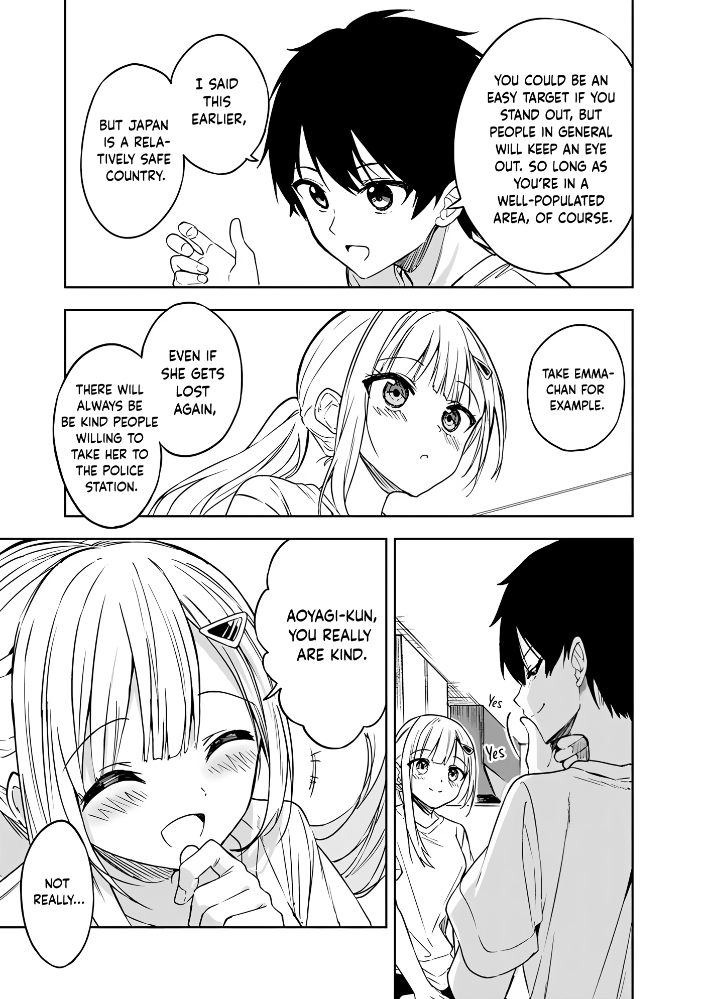 Halaman dari Maigo ni Natteita Youjo wo Tasuketara, Otonari ni Sumu Bishoujo Ryuugakusei ga Ie ni Asobi ni Kuru You ni Natta Ken ni Tsuite Chapter 4