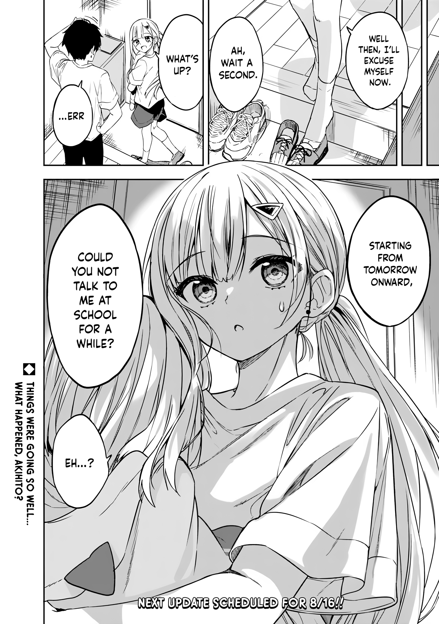 Halaman dari Maigo ni Natteita Youjo wo Tasuketara, Otonari ni Sumu Bishoujo Ryuugakusei ga Ie ni Asobi ni Kuru You ni Natta Ken ni Tsuite Chapter 4