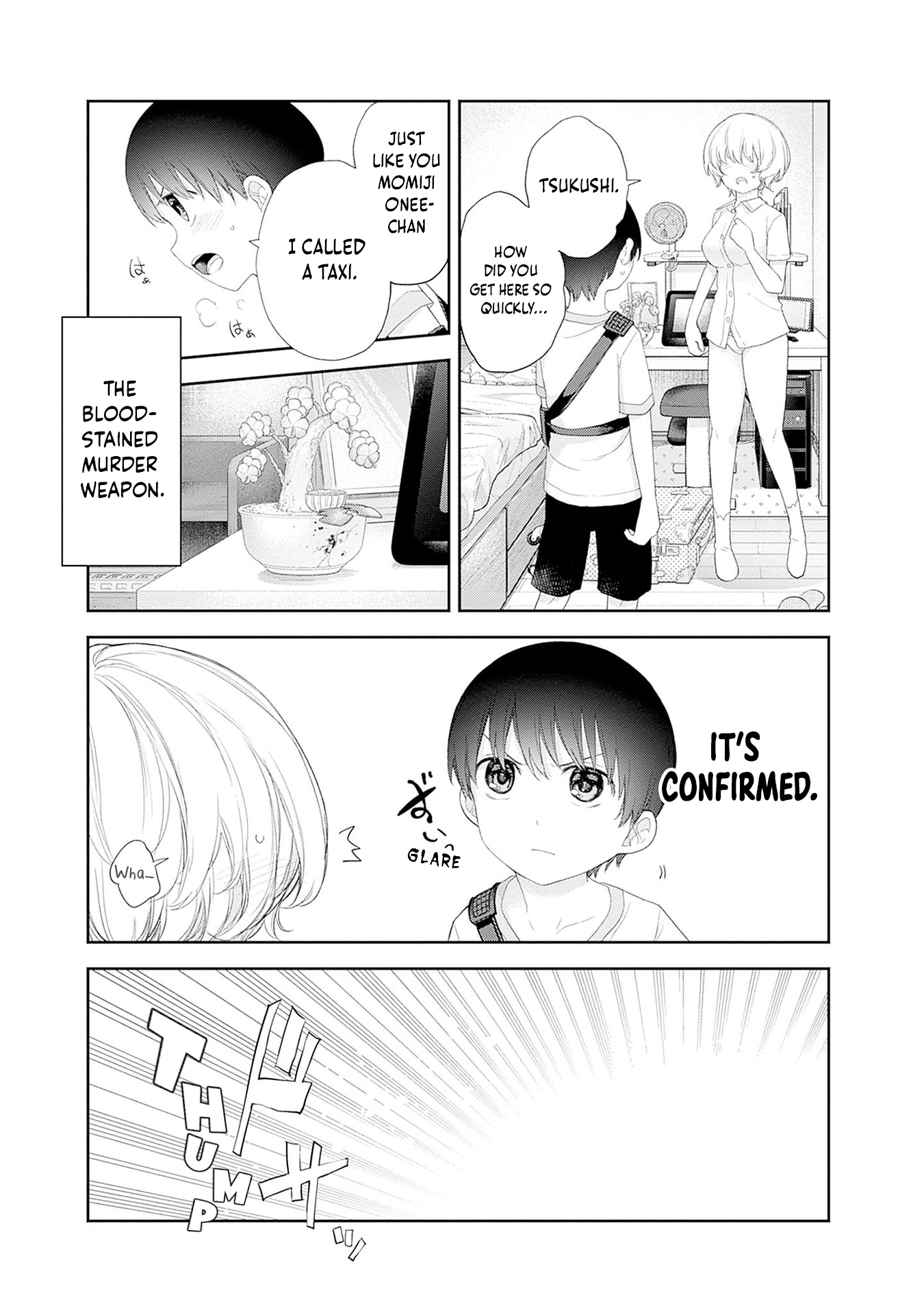 Halaman dari Shikisaki Shimai wa Abakaretai Chapter 44