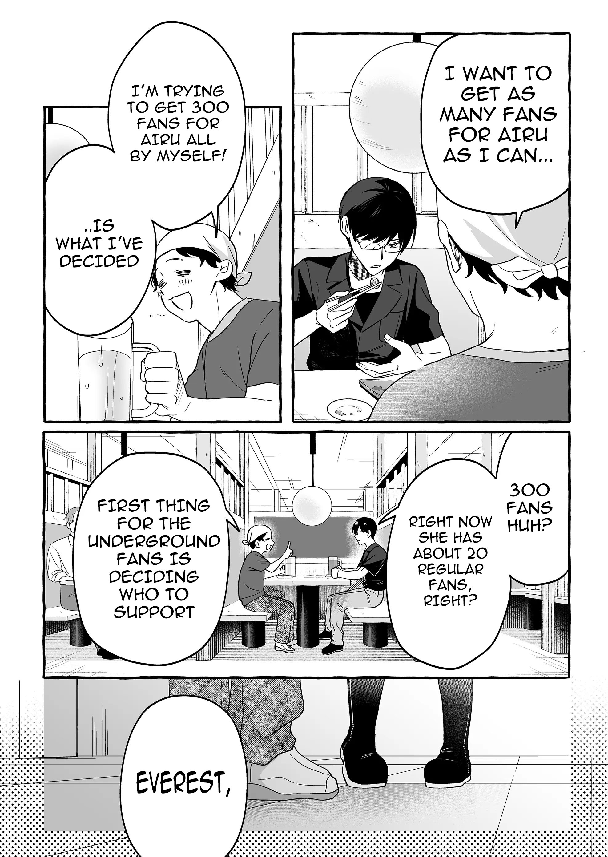 Halaman dari Damedol to Sekai ni Hitori Dake no Fan Chapter 23