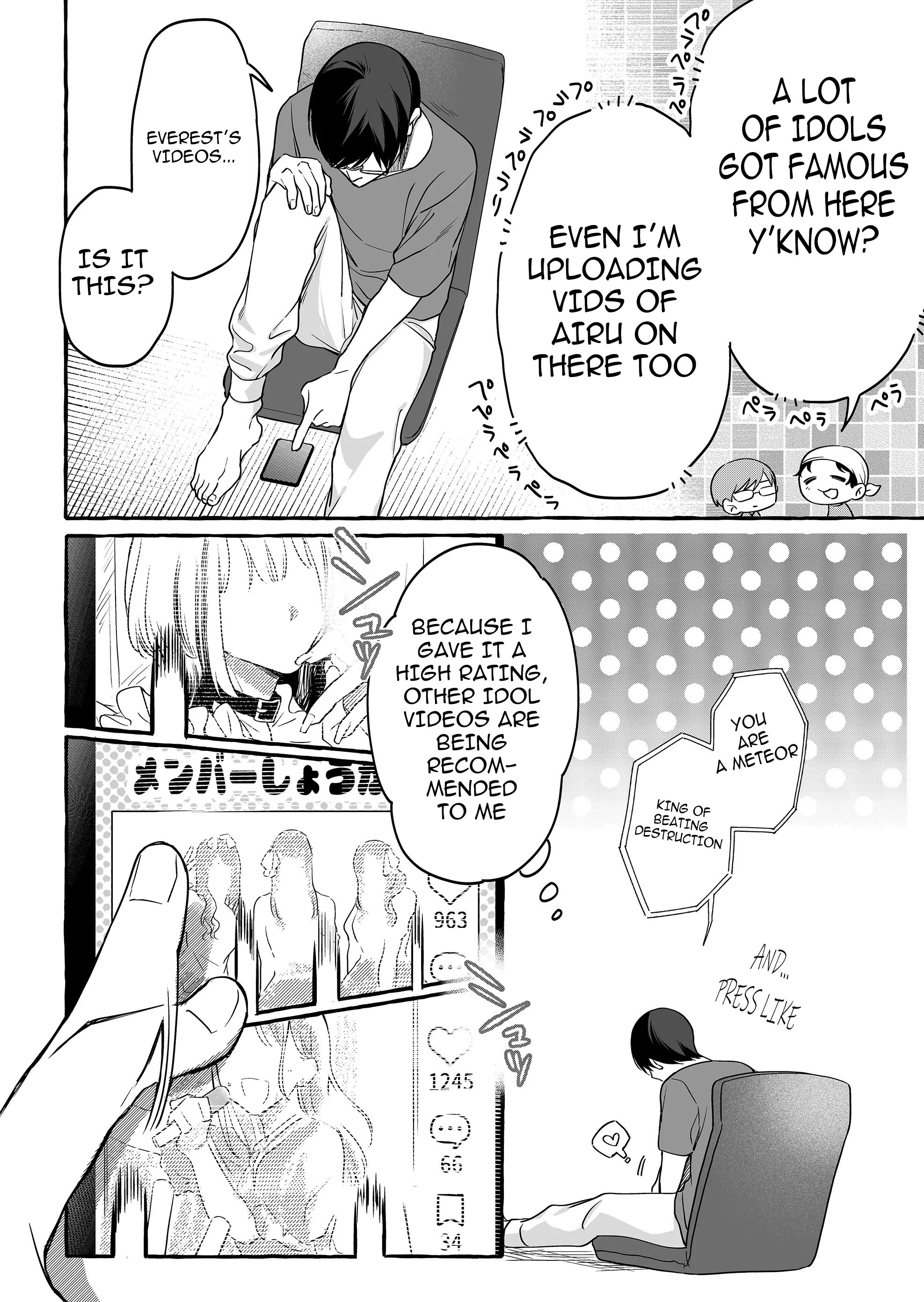 Halaman dari Damedol to Sekai ni Hitori Dake no Fan Chapter 23