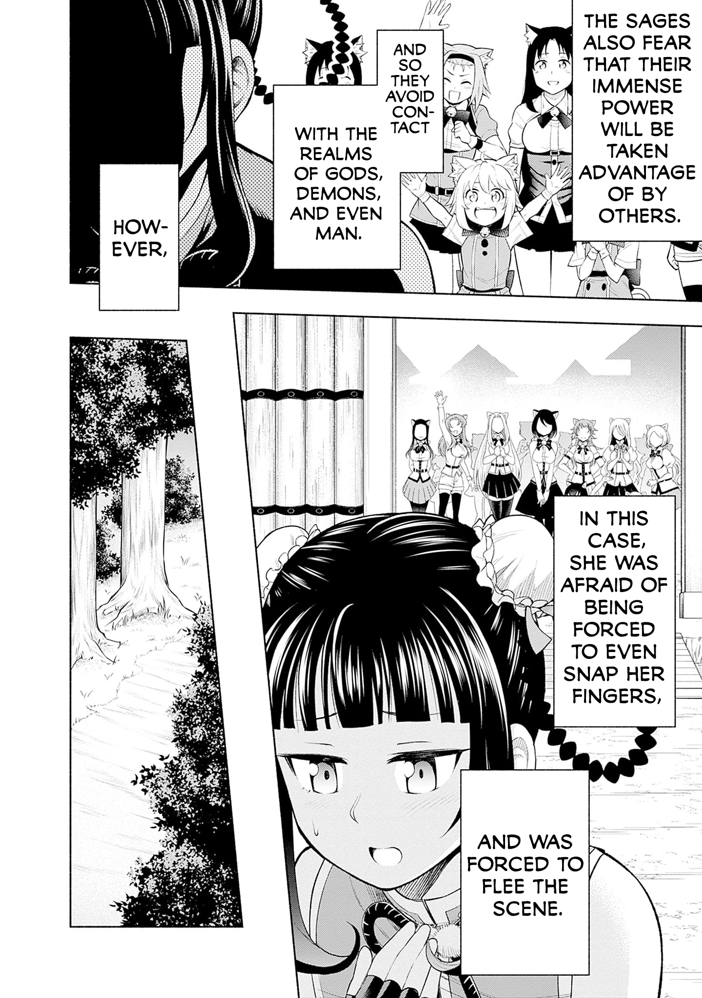 Halaman dari Eroge no Sekai de Slow Life ~Issho ni Isekai Teni shitekita Yarisaa no Daigakusei-tachi ni Tsuihou sareta node, Henkyou de Muteki ni Natte Shin no Heroine-tachi to Yoroshiku Yarimasu~ Chapter 7