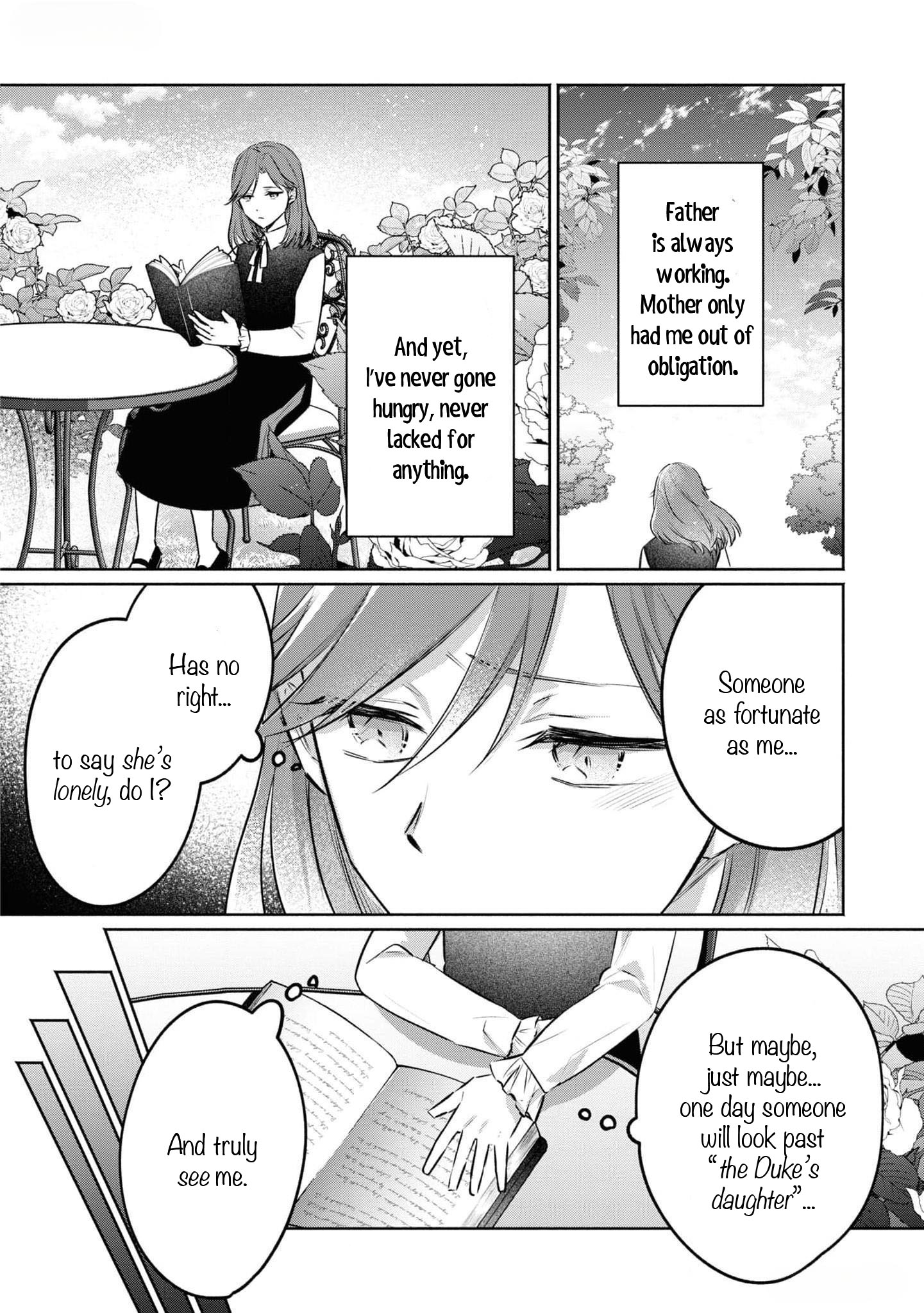 Halaman dari Though I May Be a Villainess, I'll Show You I Can Obtain Happiness! Chapter 4