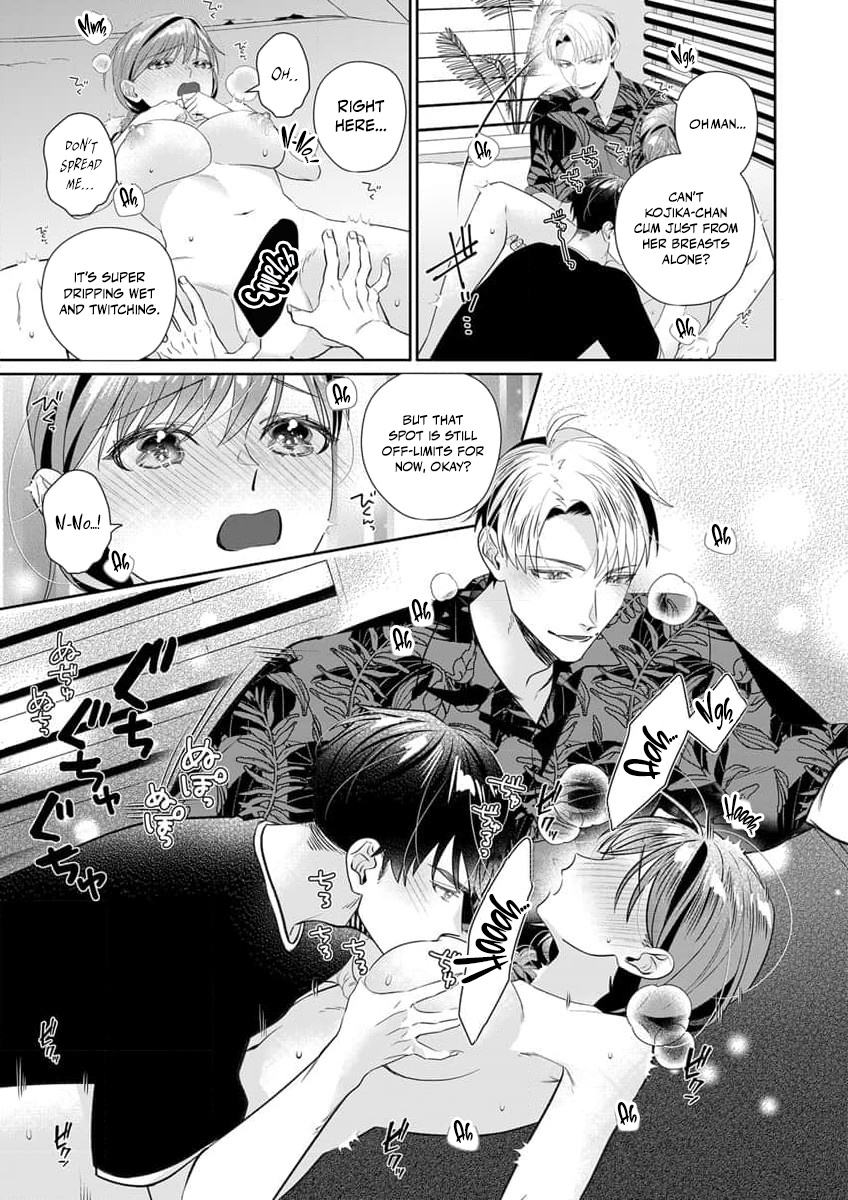 Ijiwaru Senpai to Ookina Kouhai ni Hasamare Douji Zeme!?: Ue mo Shita mo Issho ni Ijirare Torotoro ni Chapter 2 Page 10