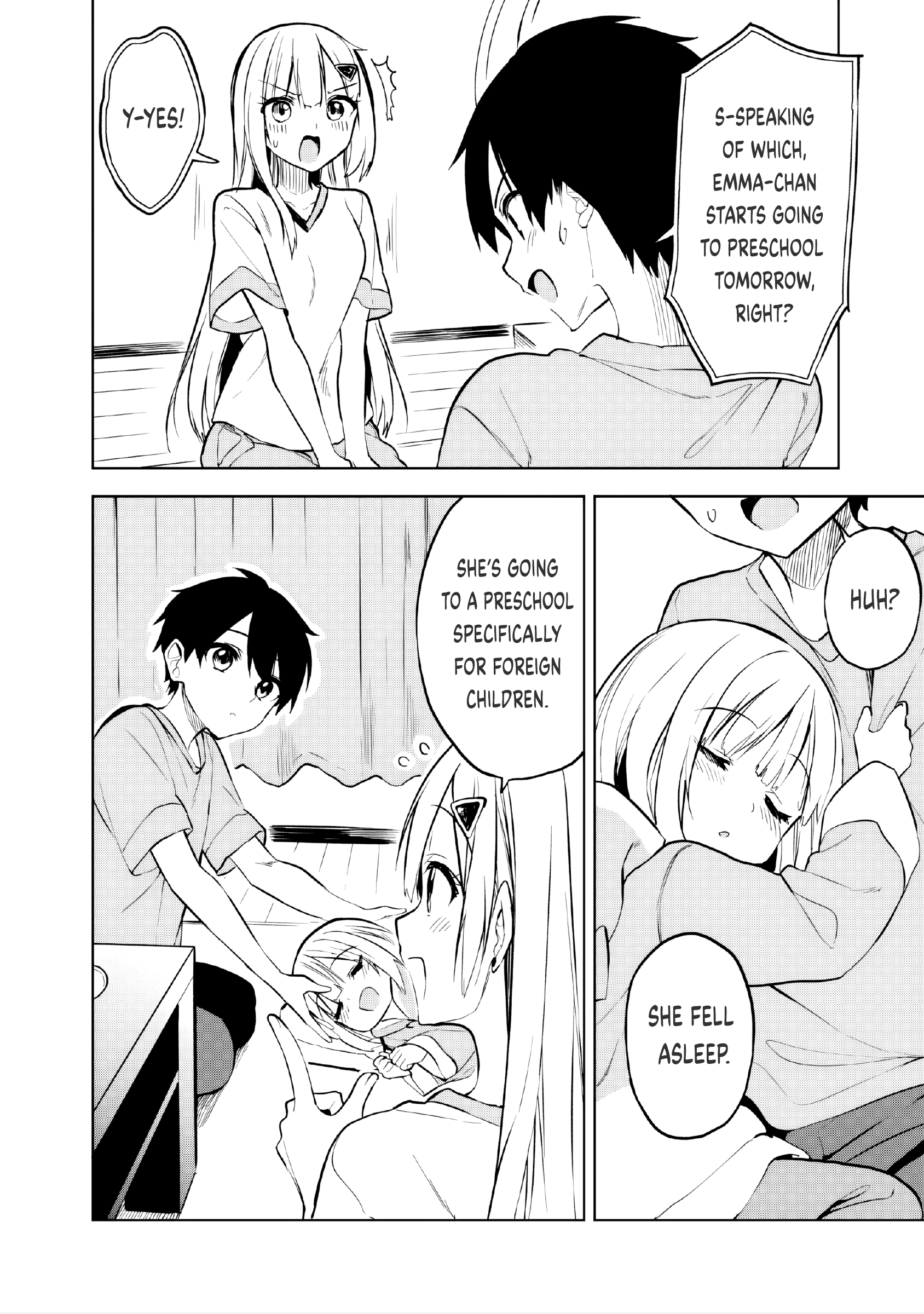 Halaman dari Maigo ni Natteita Youjo wo Tasuketara, Otonari ni Sumu Bishoujo Ryuugakusei ga Ie ni Asobi ni Kuru You ni Natta Ken ni Tsuite Chapter 15