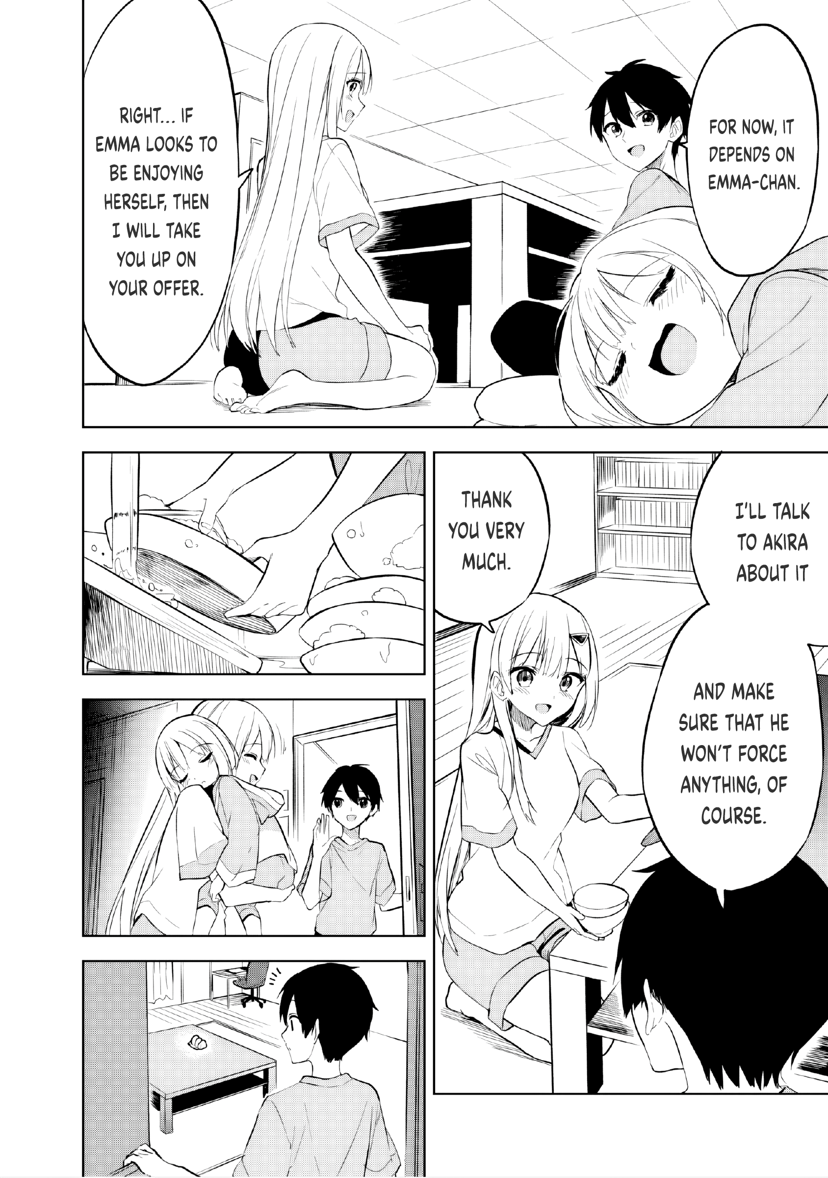 Halaman dari Maigo ni Natteita Youjo wo Tasuketara, Otonari ni Sumu Bishoujo Ryuugakusei ga Ie ni Asobi ni Kuru You ni Natta Ken ni Tsuite Chapter 15