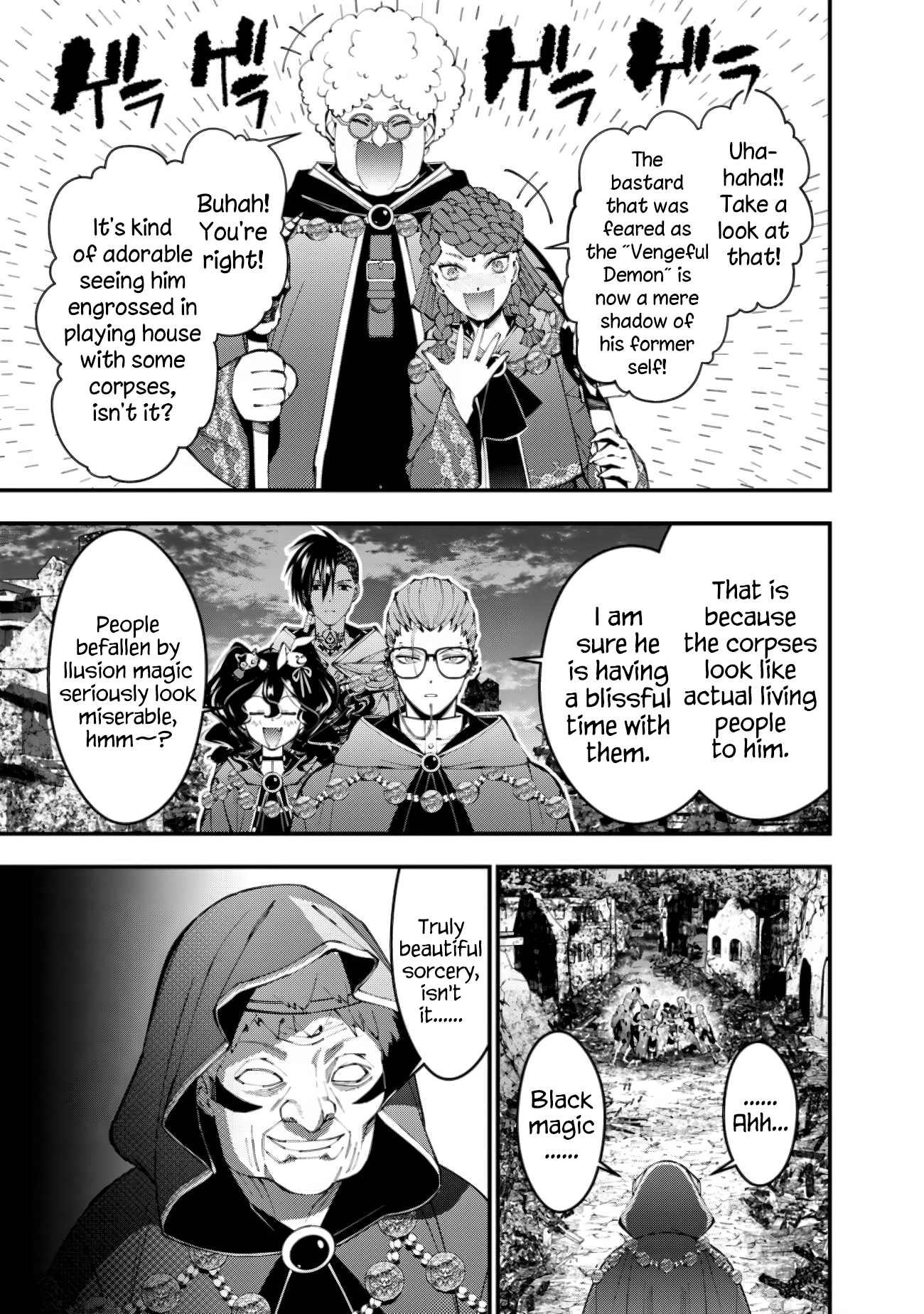 Halaman dari Fukushuu o Koinegau Saikyou Yuusha wa, Yami no Chikara de Senmetsu Musou Suru Chapter 97