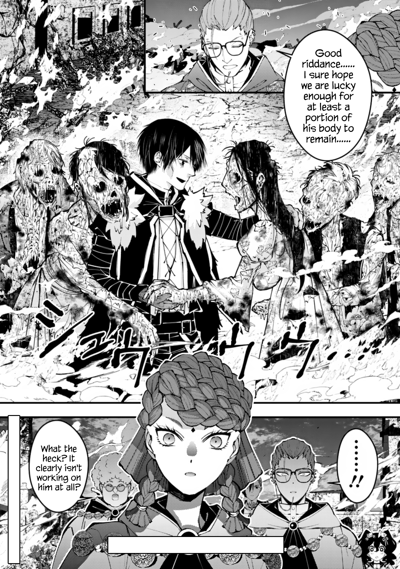 Halaman dari Fukushuu o Koinegau Saikyou Yuusha wa, Yami no Chikara de Senmetsu Musou Suru Chapter 97