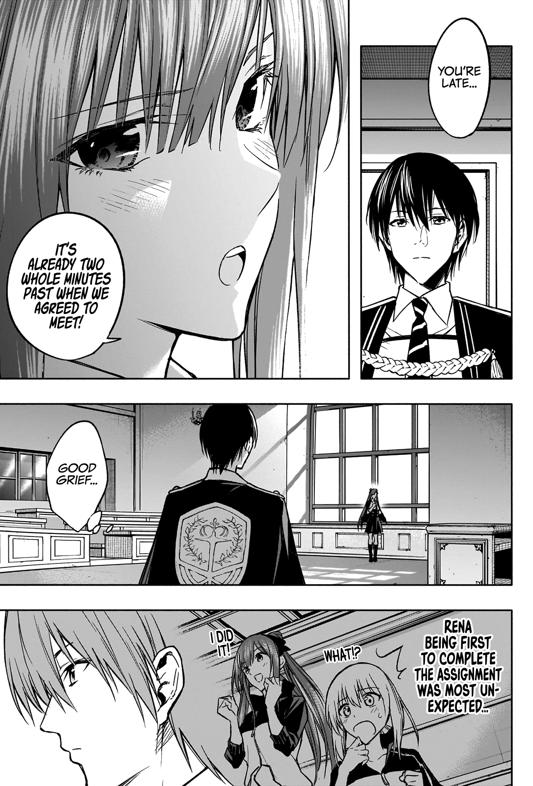 Halaman dari Ouritsu Mahou Gakuen no Saikasei ~Hinkongai Agari no Saikyou Mahoushi, Kizoku Darake no Gakuen de Musou Suru~ Chapter 33