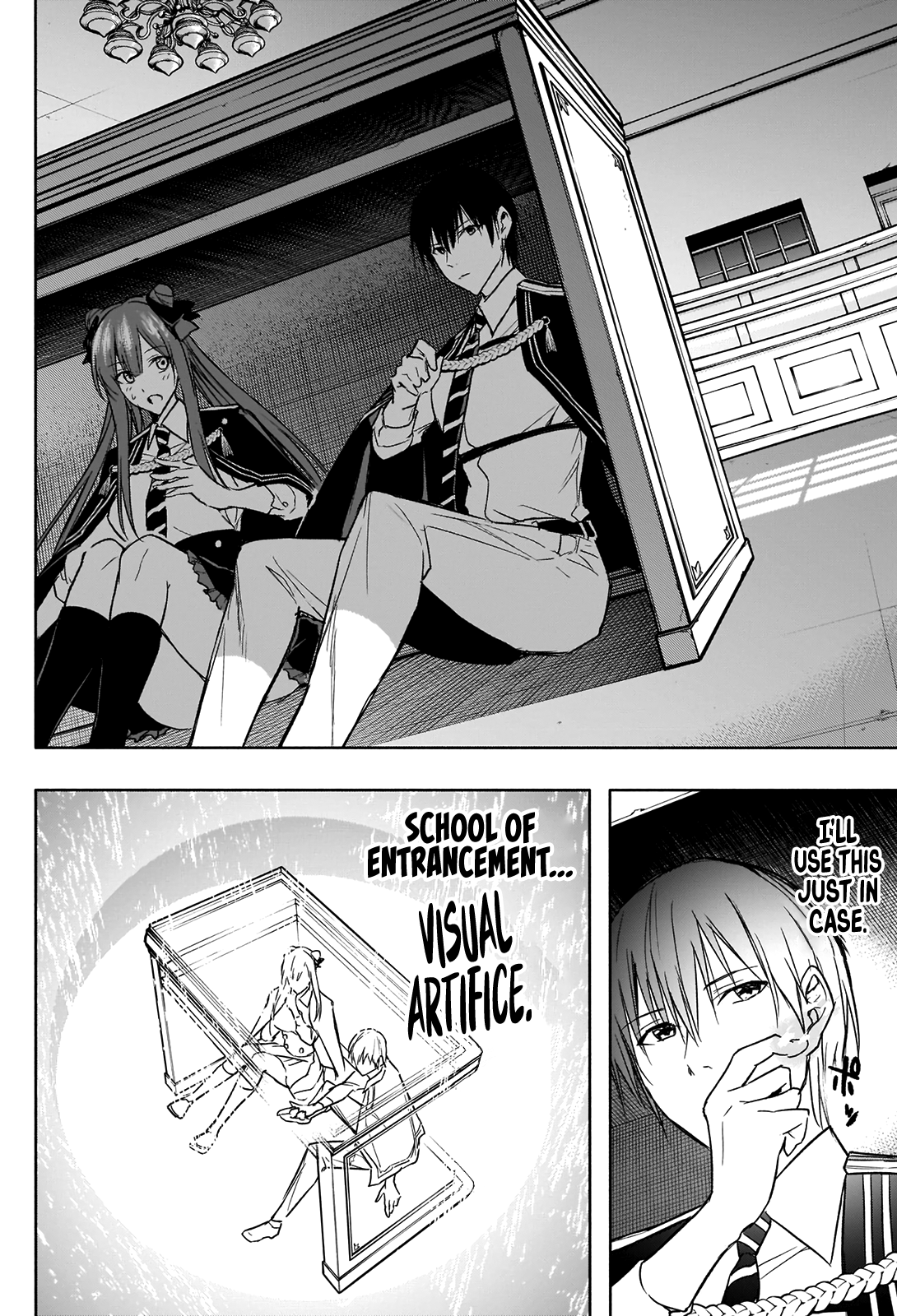 Halaman dari Ouritsu Mahou Gakuen no Saikasei ~Hinkongai Agari no Saikyou Mahoushi, Kizoku Darake no Gakuen de Musou Suru~ Chapter 33