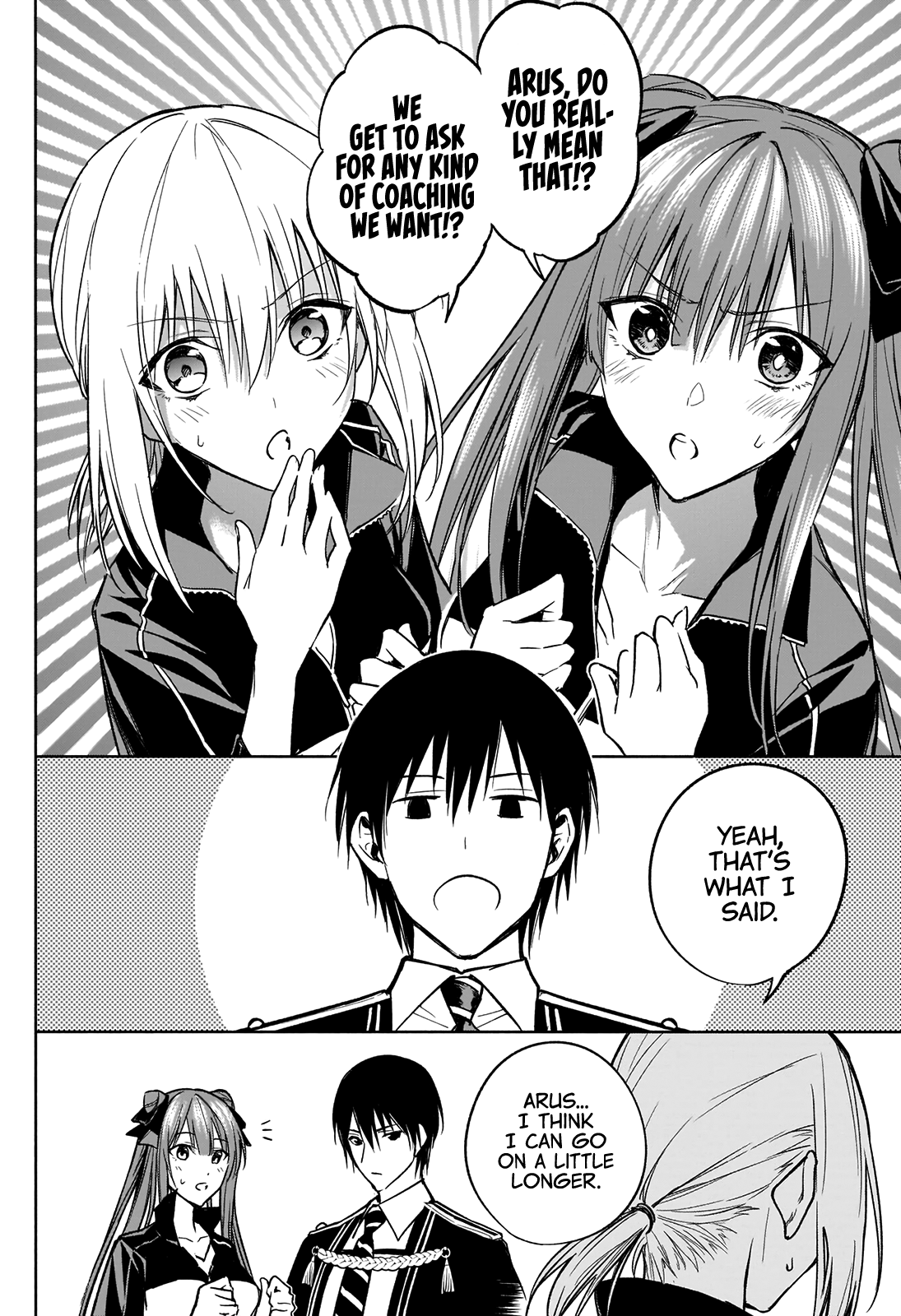 Halaman dari Ouritsu Mahou Gakuen no Saikasei ~Hinkongai Agari no Saikyou Mahoushi, Kizoku Darake no Gakuen de Musou Suru~ Chapter 33