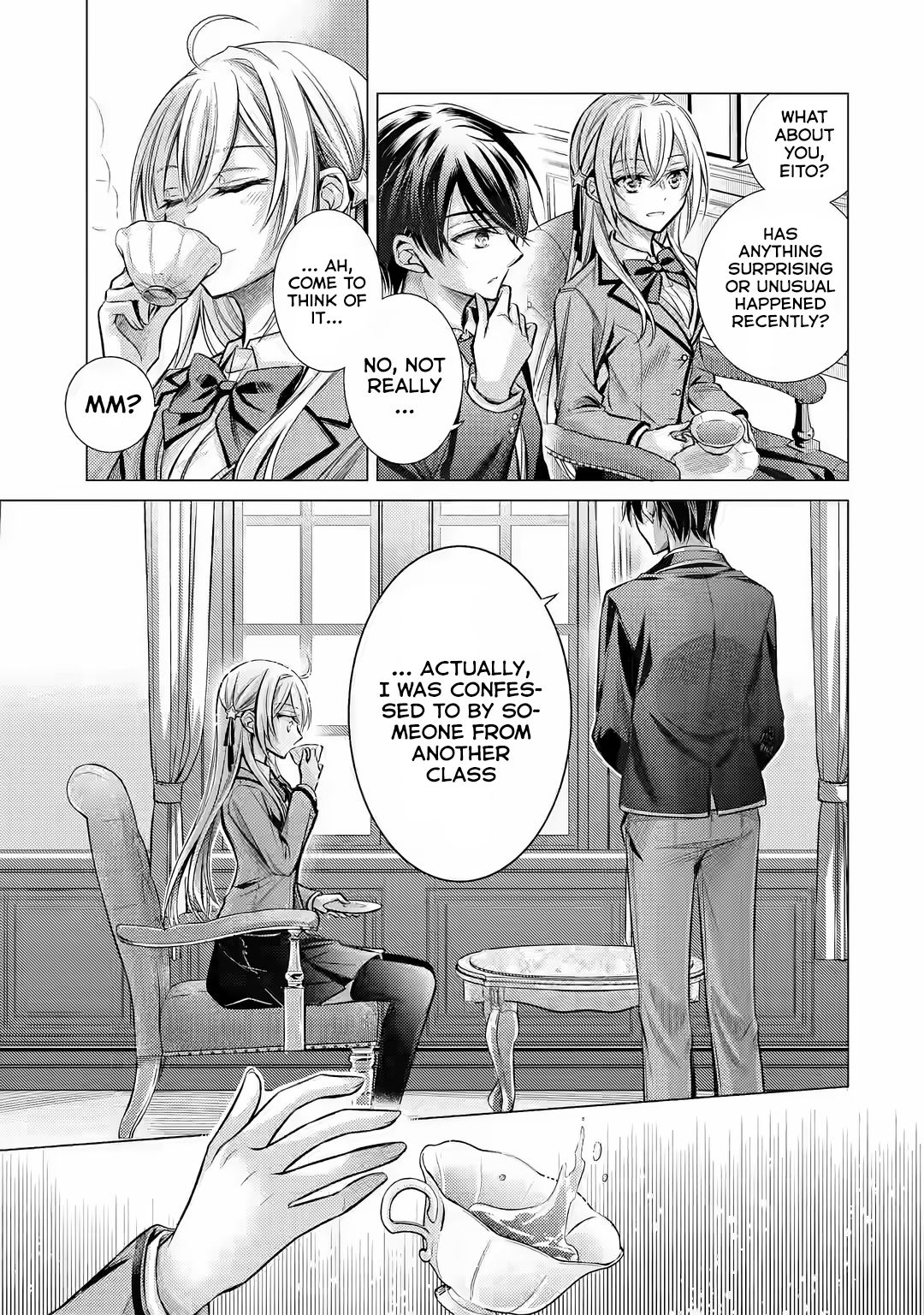 Halaman dari Ore ga Kokuhaku Sarete Kara, Ojou no Yousu ga Okashii Chapter 1.1