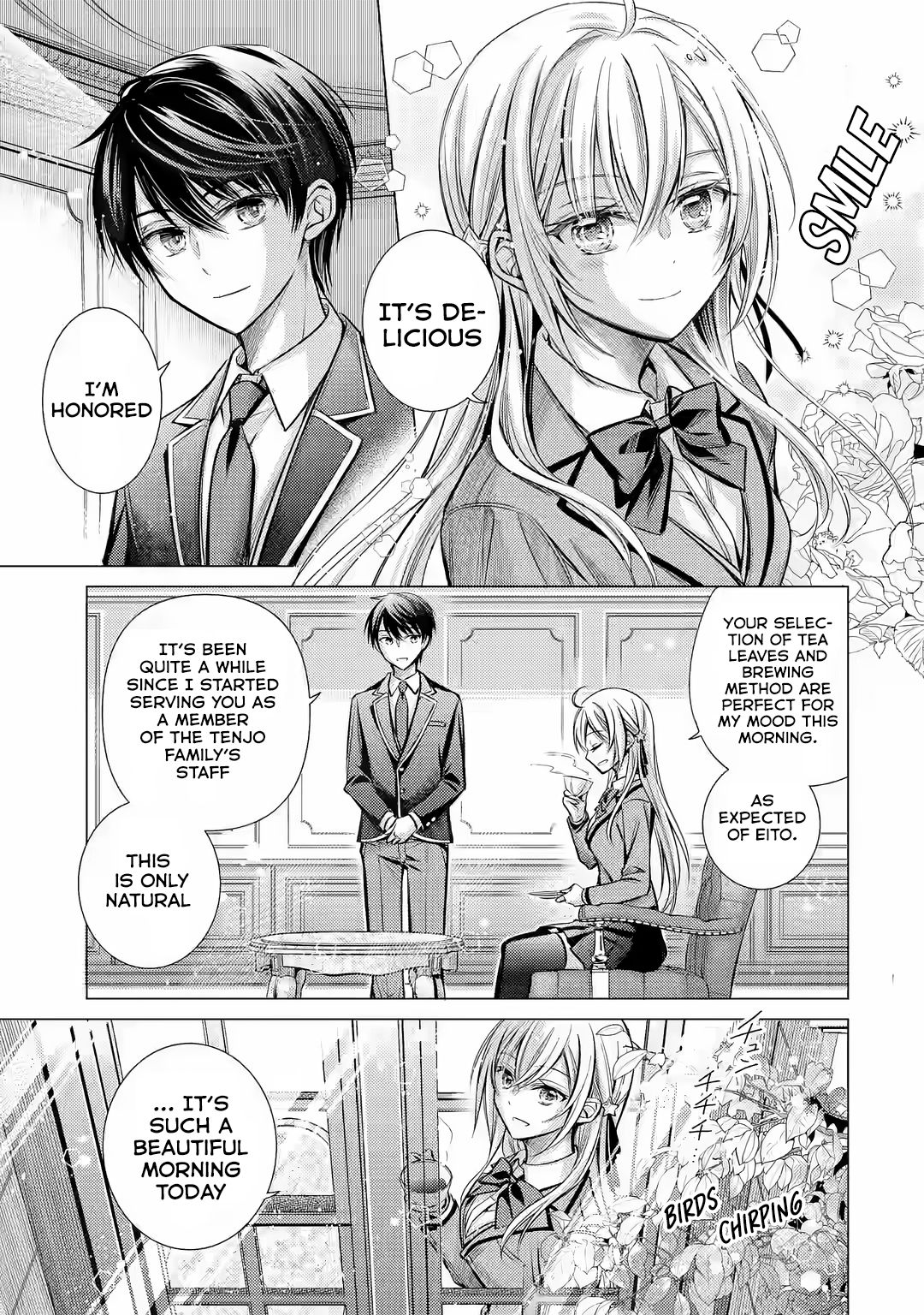 Halaman dari Ore ga Kokuhaku Sarete Kara, Ojou no Yousu ga Okashii Chapter 1.1