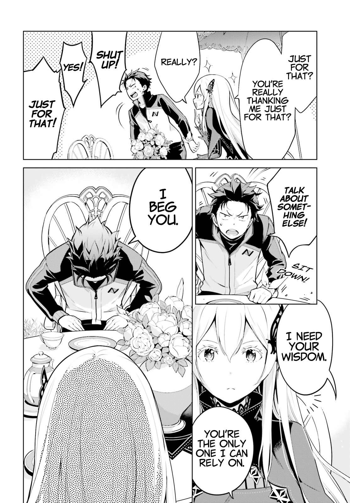 Halaman dari Re:Zero kara Hajimeru Isekai Seikatsu: Dai 4-shou—Seiiki to Gouyoku no Majo Chapter 22