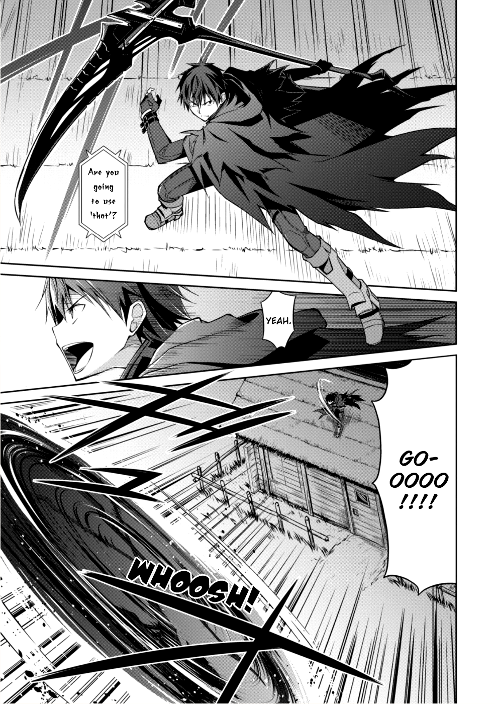 Halaman dari Boushoku no Berserk ~Ore dake Level to Iu Gainen wo Toppa suru~ Chapter 12