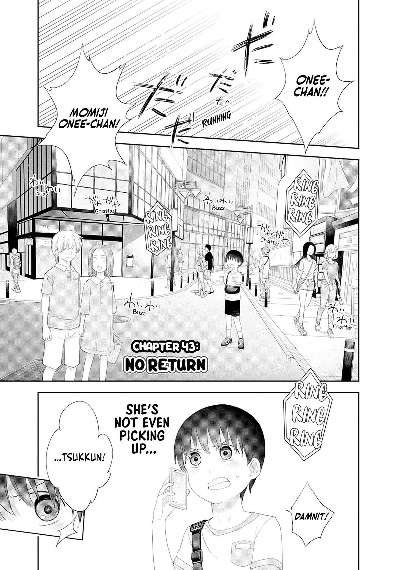 Halaman dari Shikisaki Shimai wa Abakaretai Chapter 43