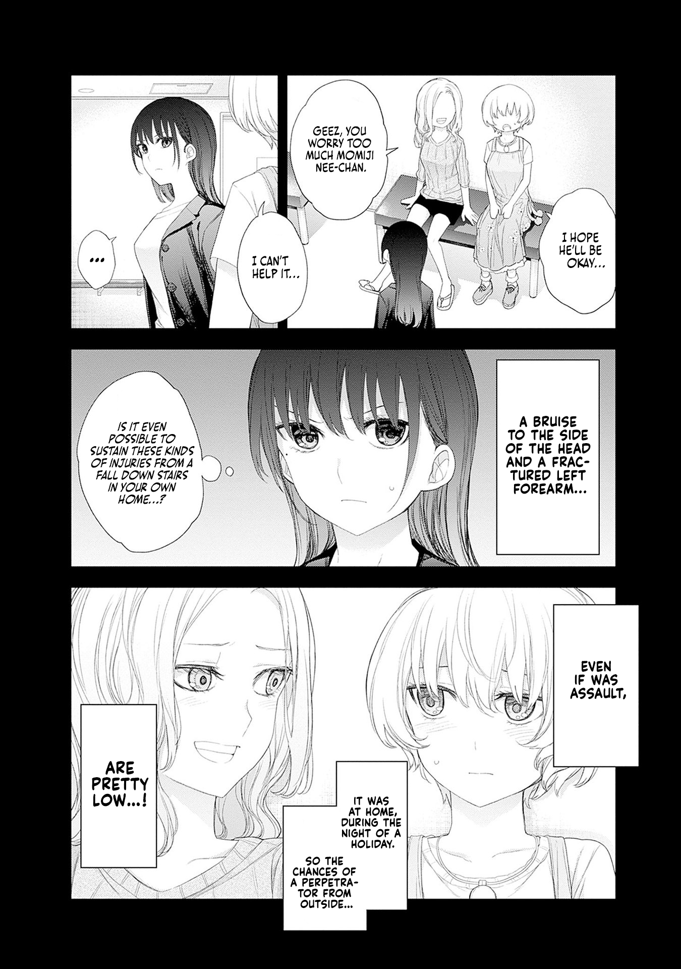 Halaman dari Shikisaki Shimai wa Abakaretai Chapter 43