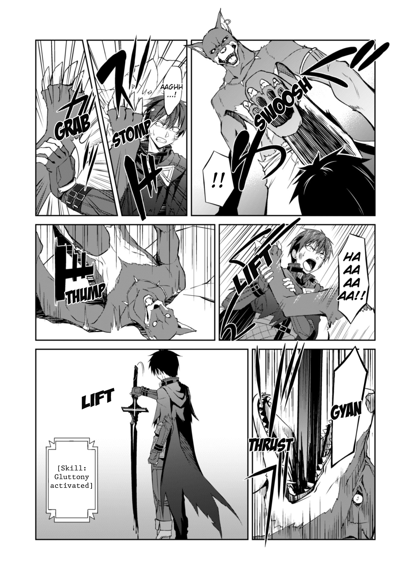 Halaman dari Boushoku no Berserk ~Ore dake Level to Iu Gainen wo Toppa suru~ Chapter 9