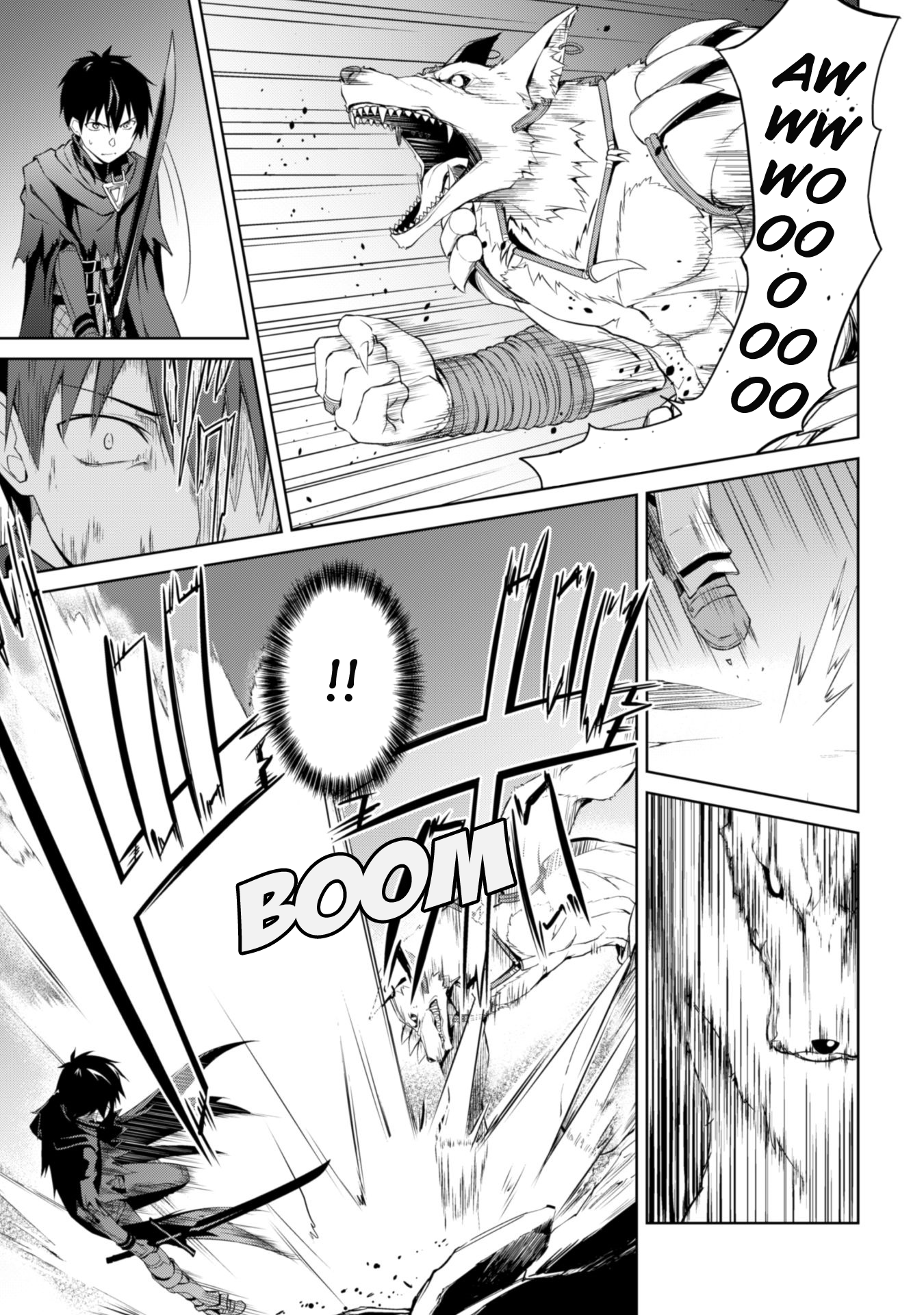 Halaman dari Boushoku no Berserk ~Ore dake Level to Iu Gainen wo Toppa suru~ Chapter 9