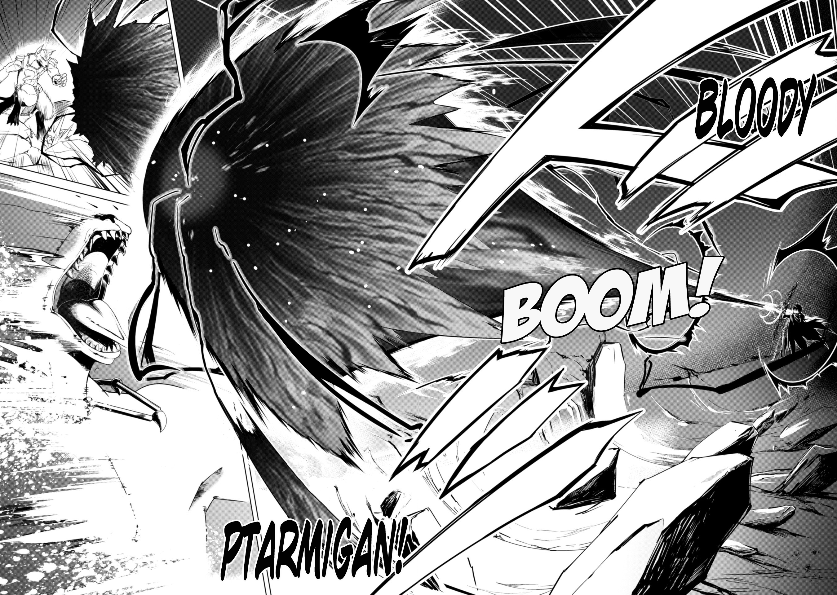 Halaman dari Boushoku no Berserk ~Ore dake Level to Iu Gainen wo Toppa suru~ Chapter 9