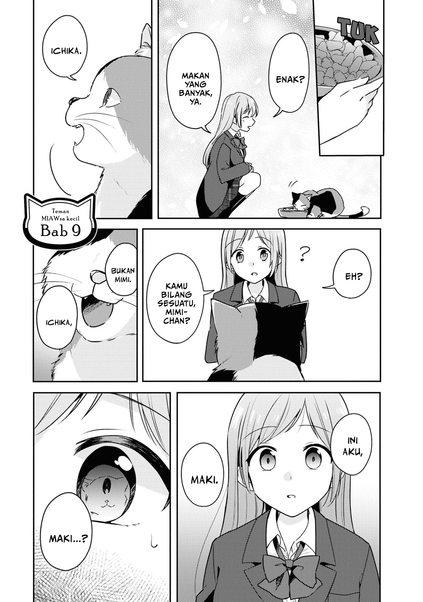 Osananajimi wa, Nyaa to Naite Skirt no Naka Chapter 9 - halaman 1