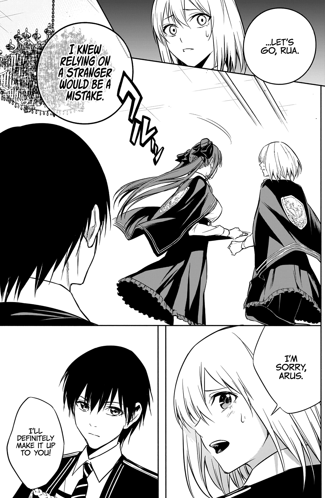 Halaman dari Ouritsu Mahou Gakuen no Saikasei ~Hinkongai Agari no Saikyou Mahoushi, Kizoku Darake no Gakuen de Musou Suru~ Chapter 13