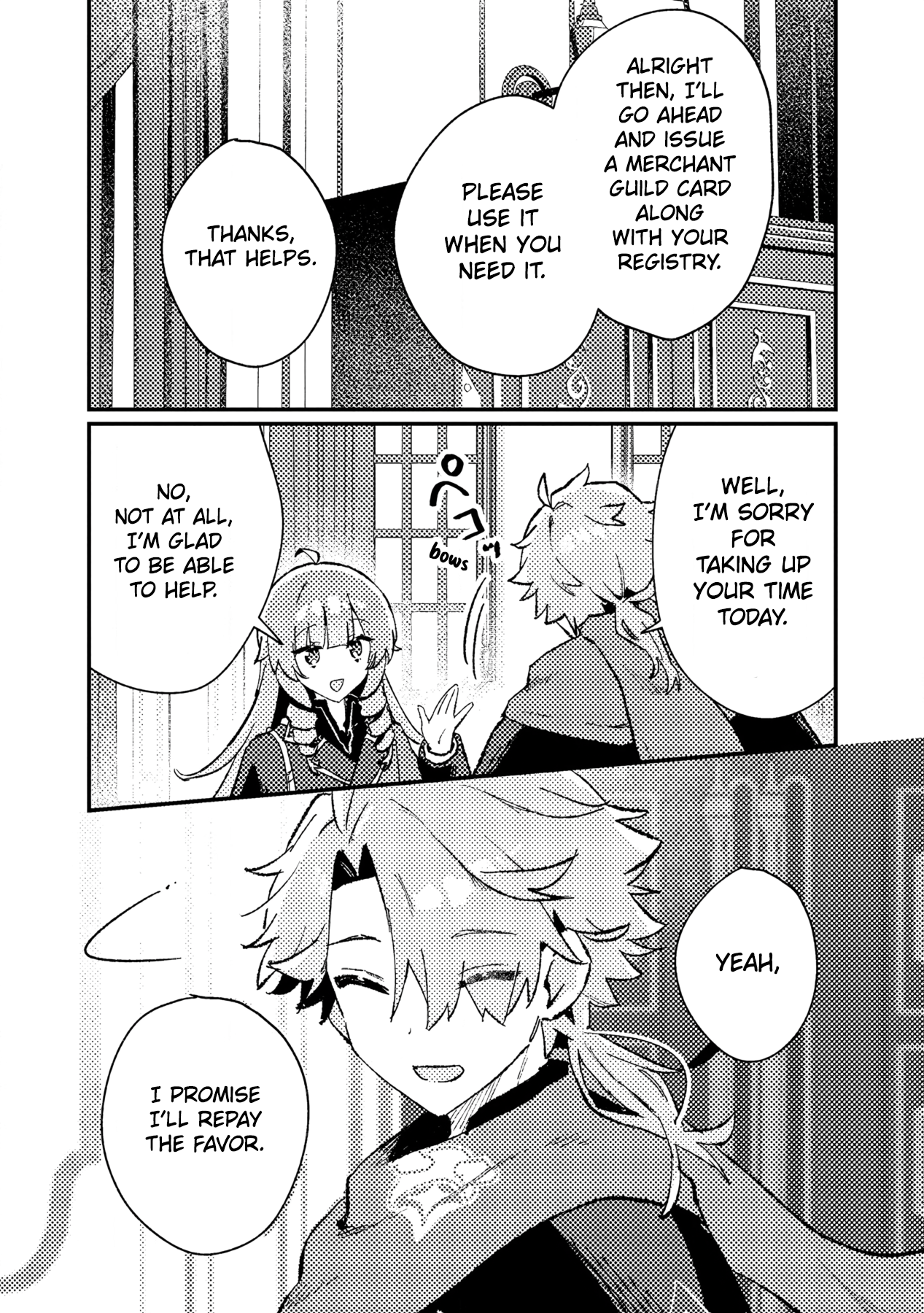 Halaman dari Isekai Shounin - Skill <Isekai Tokou> wo Kushi Shite, Yuuyuu Jiteki na Okanemochi Slow Life wo Okurimasu Chapter 12