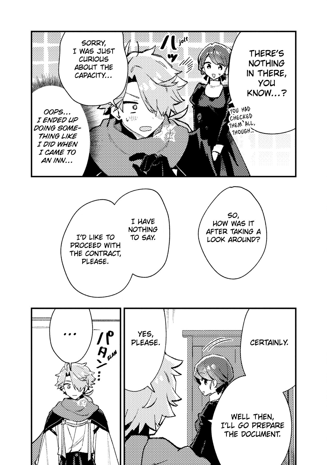 Halaman dari Isekai Shounin - Skill <Isekai Tokou> wo Kushi Shite, Yuuyuu Jiteki na Okanemochi Slow Life wo Okurimasu Chapter 12