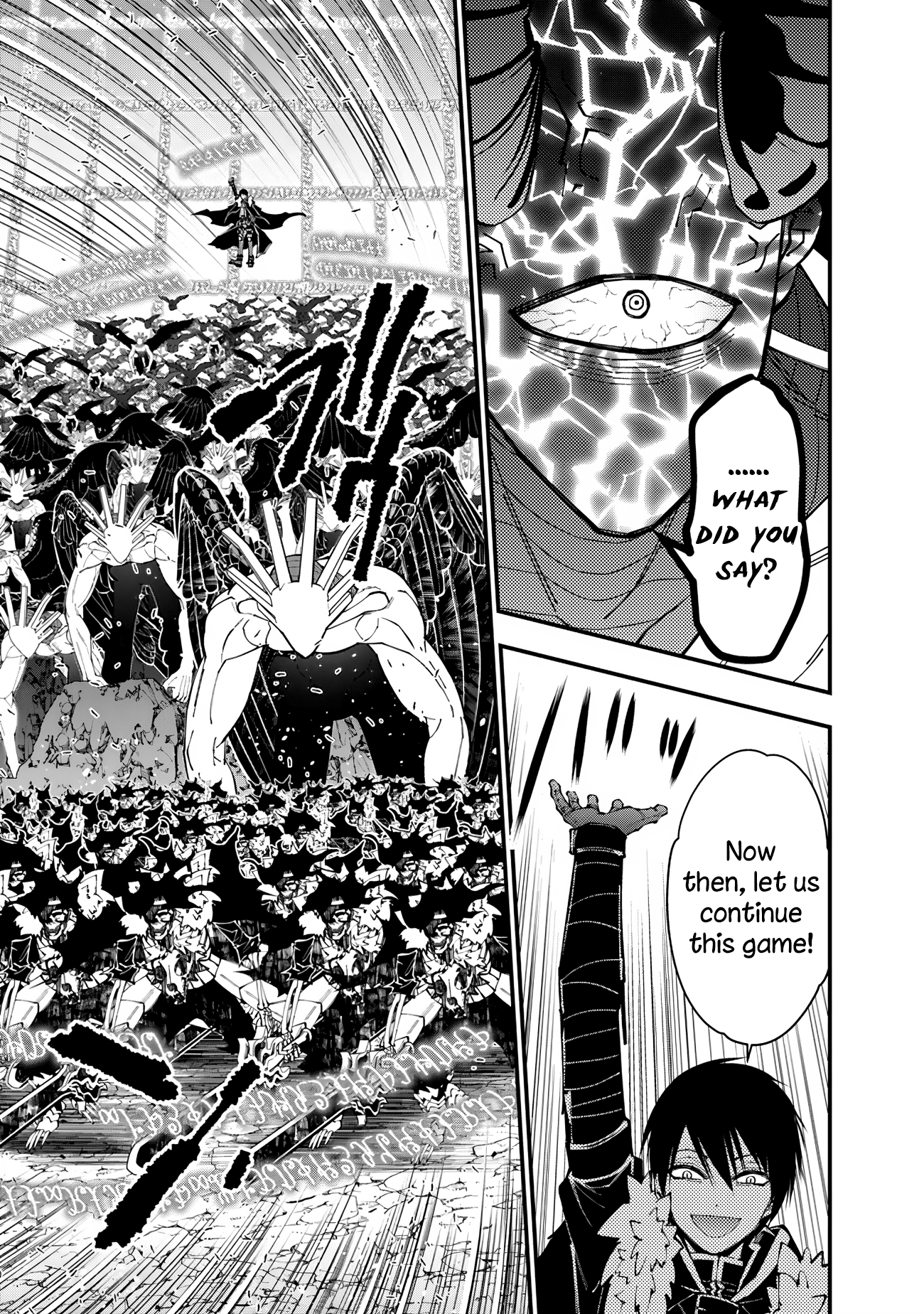 Halaman dari Fukushuu o Koinegau Saikyou Yuusha wa, Yami no Chikara de Senmetsu Musou Suru Chapter 77