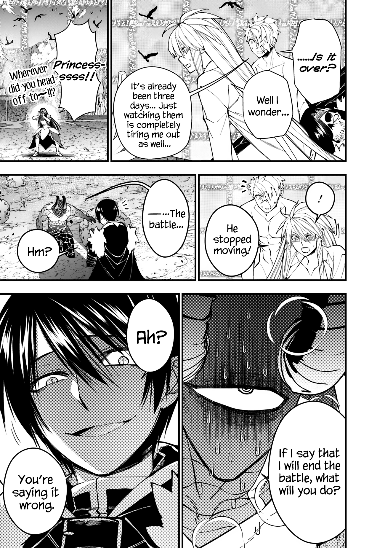 Halaman dari Fukushuu o Koinegau Saikyou Yuusha wa, Yami no Chikara de Senmetsu Musou Suru Chapter 77