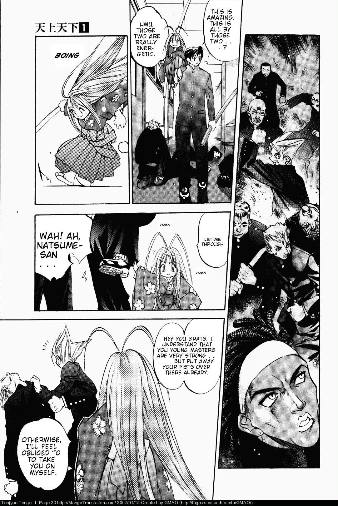 Halaman dari Tenjou Tenge Chapter 1