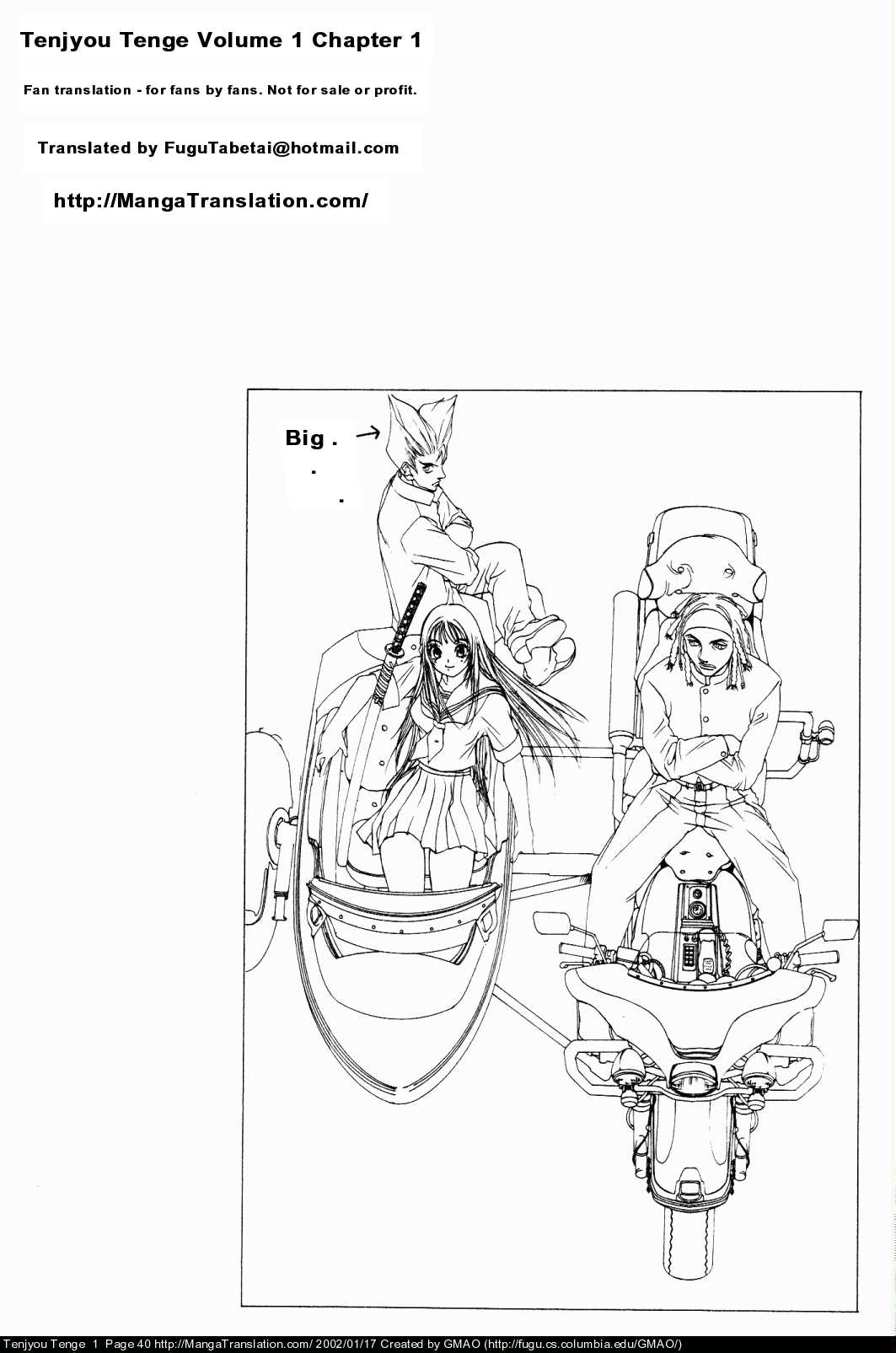 Halaman dari Tenjou Tenge Chapter 1