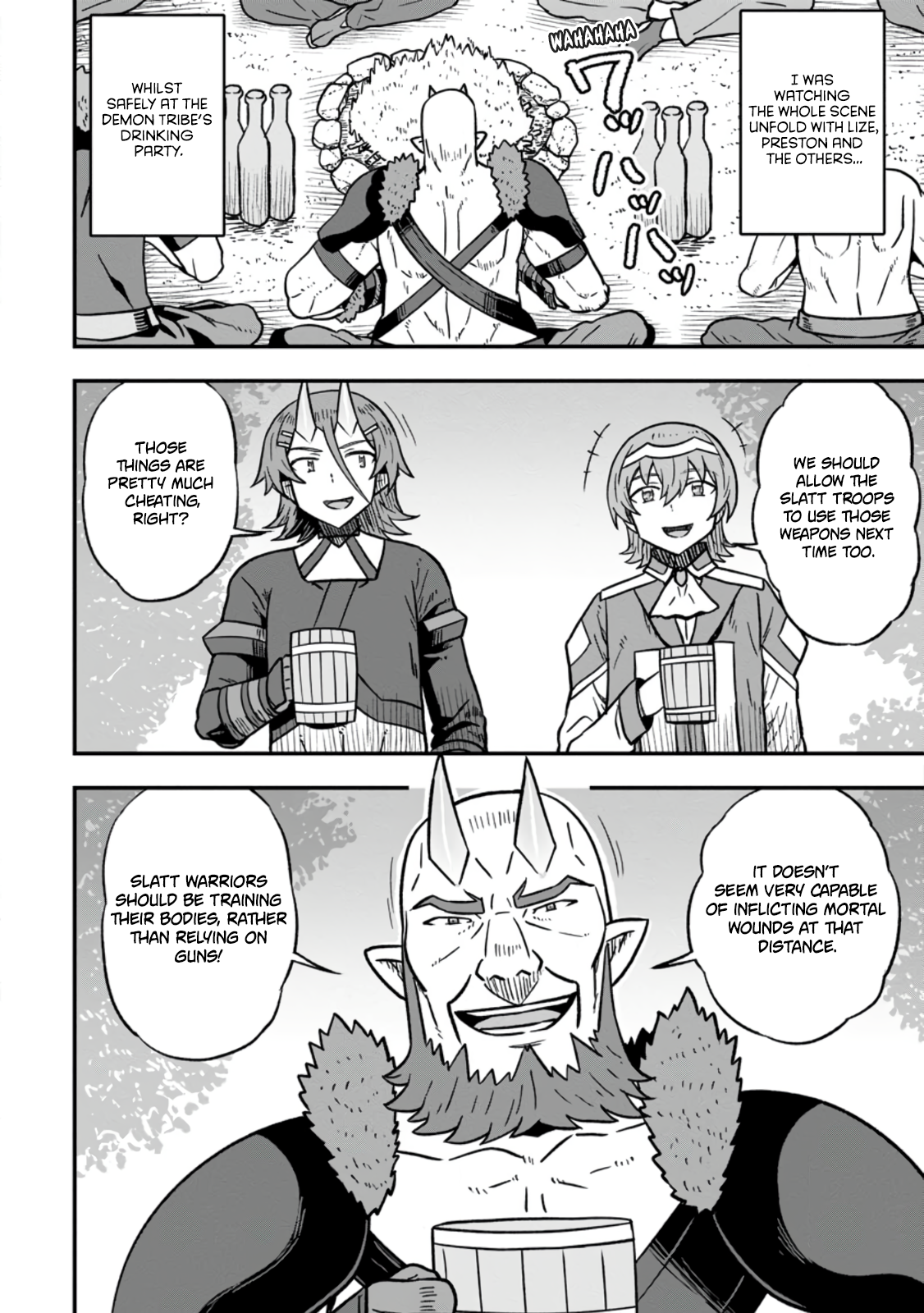 Halaman dari Isekai Saikyou no Yome desu ga, Yoru no Tatakai wa Ore no Hou ga Tsuyoi You desu - Chiryaku wo Ikashite Nariagaru Harem Senki Chapter 28