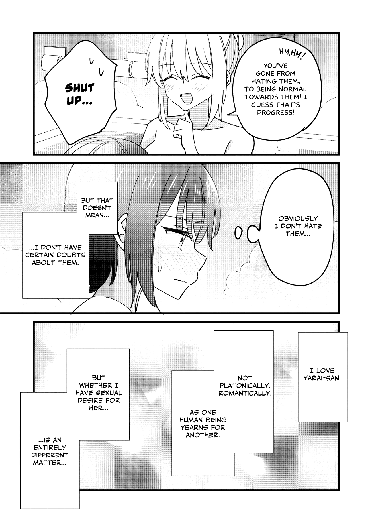 Halaman dari Kao dake yoi Classmate ga, Yatara to Guigui Kuru Yuri no Hanashi. Chapter 9