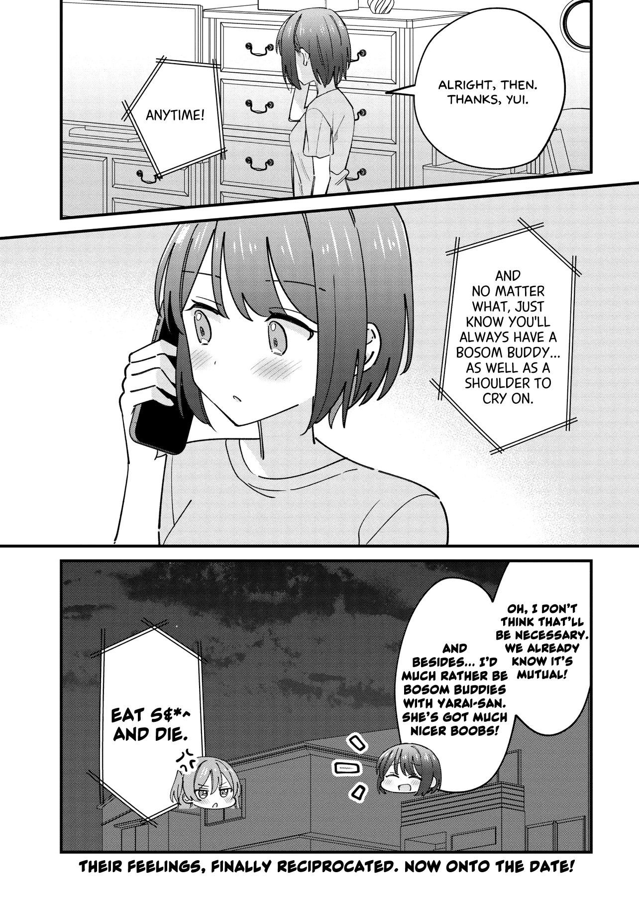 Halaman dari Kao dake yoi Classmate ga, Yatara to Guigui Kuru Yuri no Hanashi. Chapter 6.1