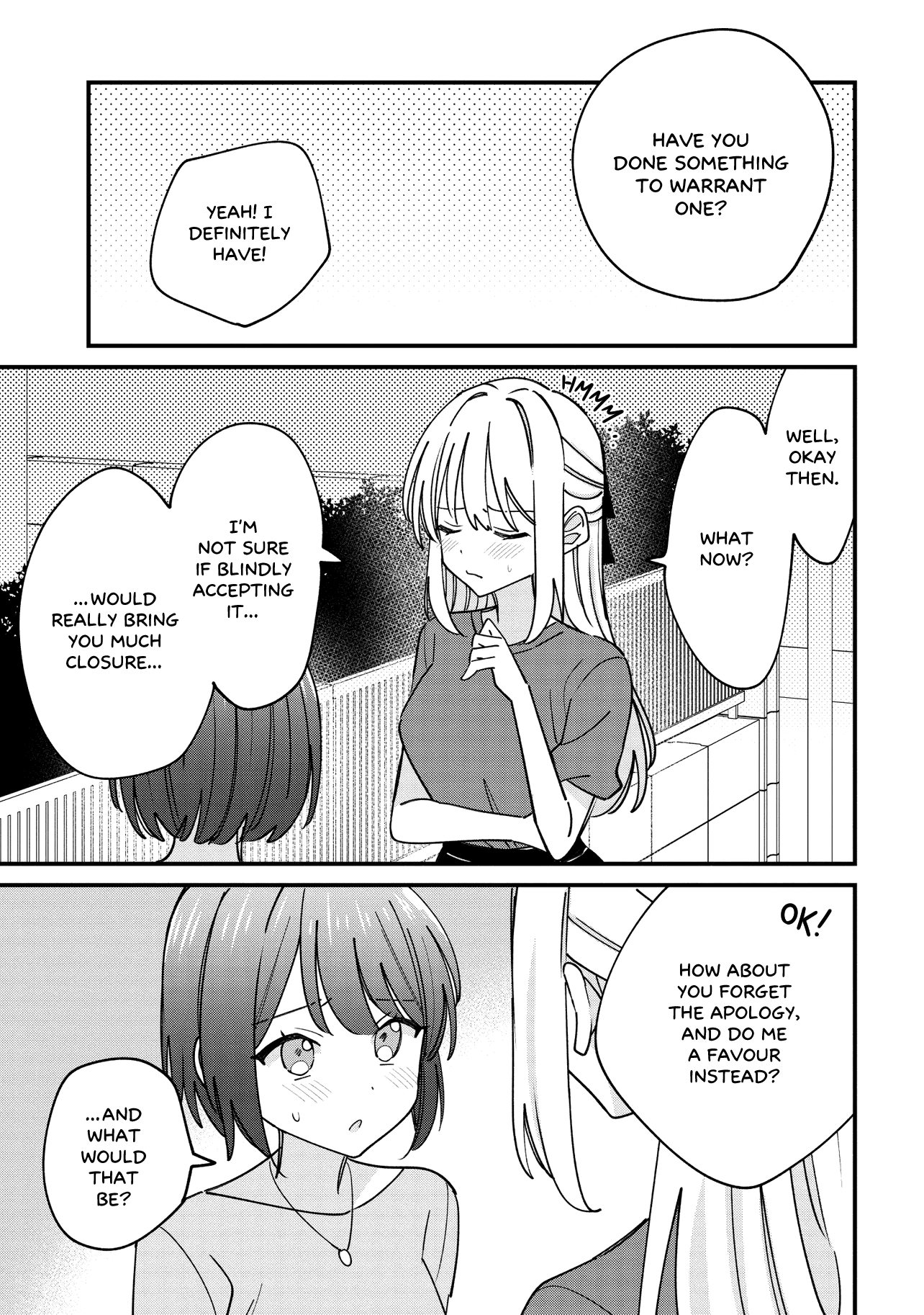 Halaman dari Kao dake yoi Classmate ga, Yatara to Guigui Kuru Yuri no Hanashi. Chapter 6.1