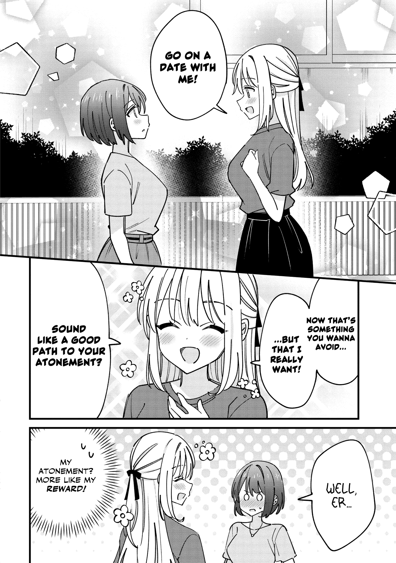 Halaman dari Kao dake yoi Classmate ga, Yatara to Guigui Kuru Yuri no Hanashi. Chapter 6.1