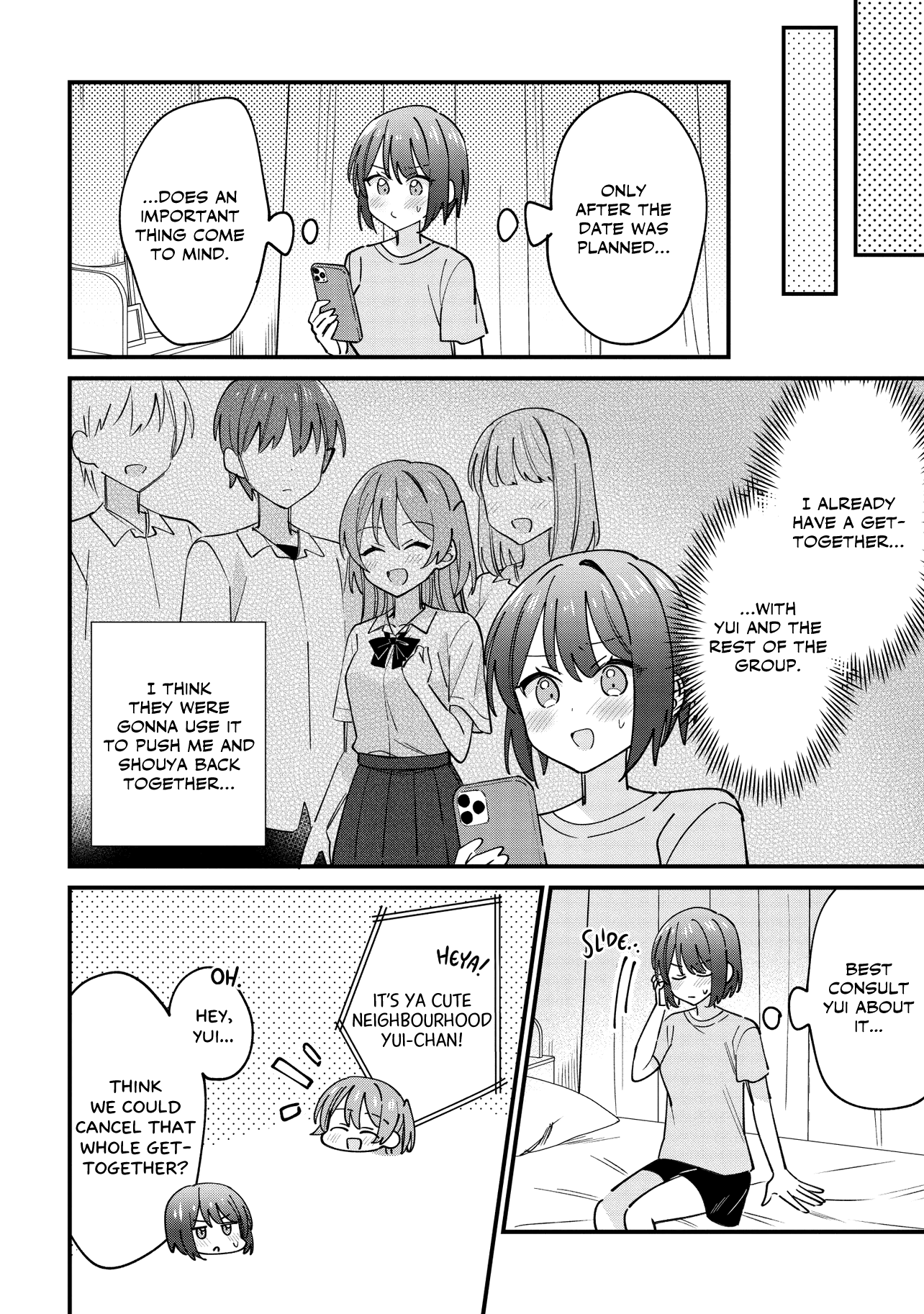 Halaman dari Kao dake yoi Classmate ga, Yatara to Guigui Kuru Yuri no Hanashi. Chapter 6.1