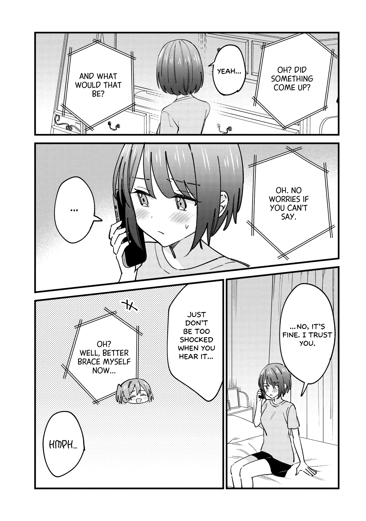 Halaman dari Kao dake yoi Classmate ga, Yatara to Guigui Kuru Yuri no Hanashi. Chapter 6.1