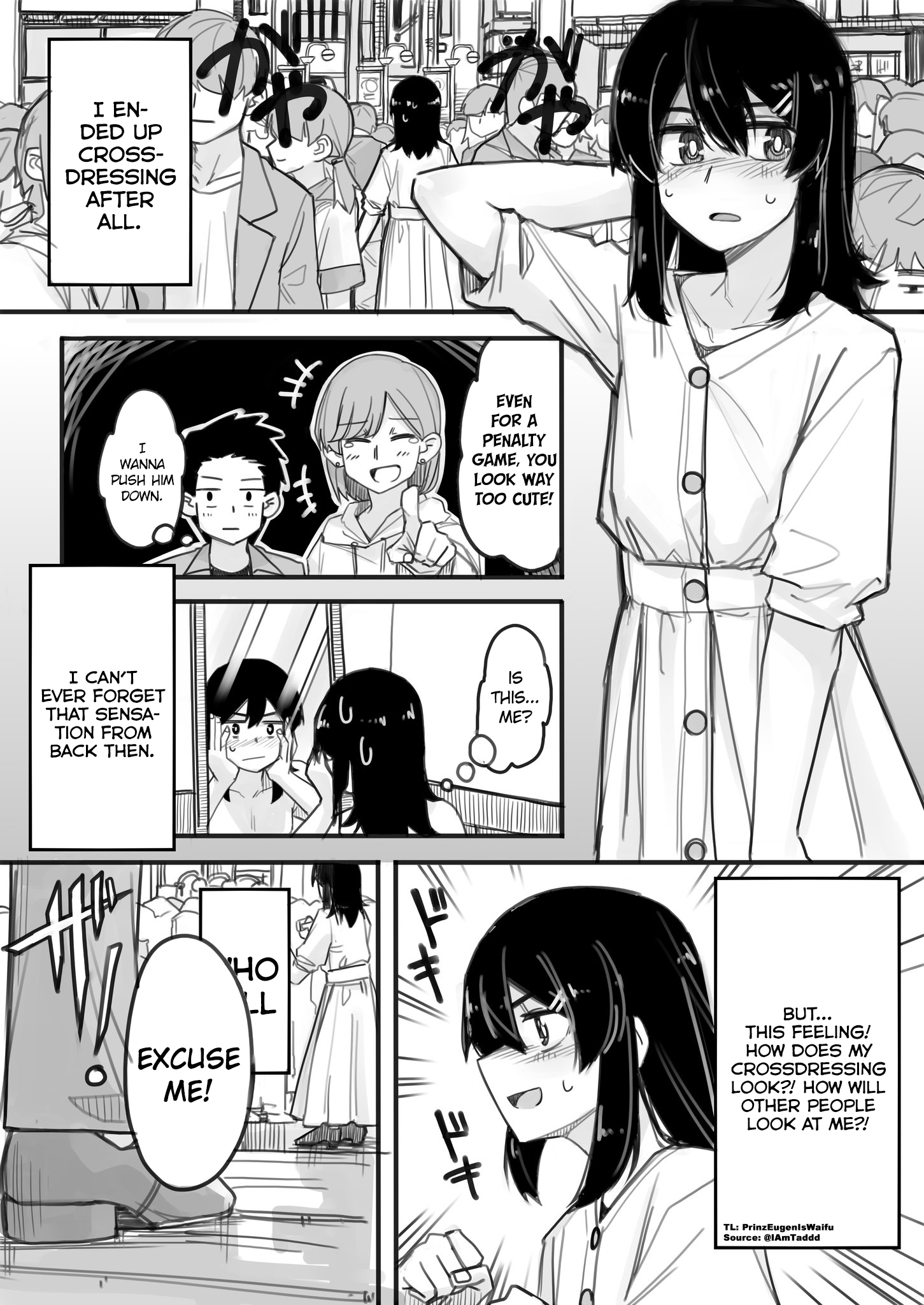 Halaman dari Ikemen Joshi to Josou Danshi Chapter 1