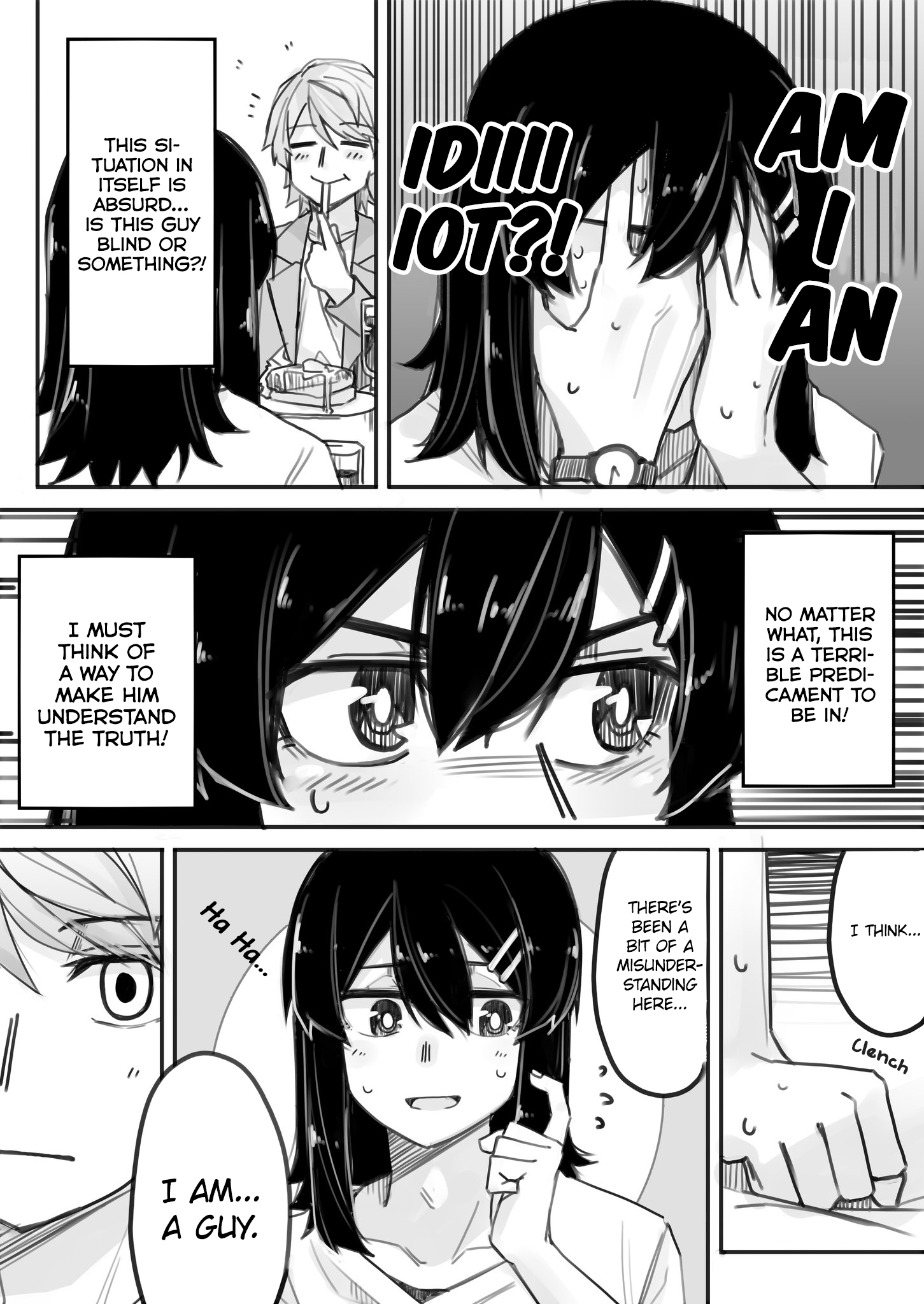 Halaman dari Ikemen Joshi to Josou Danshi Chapter 1