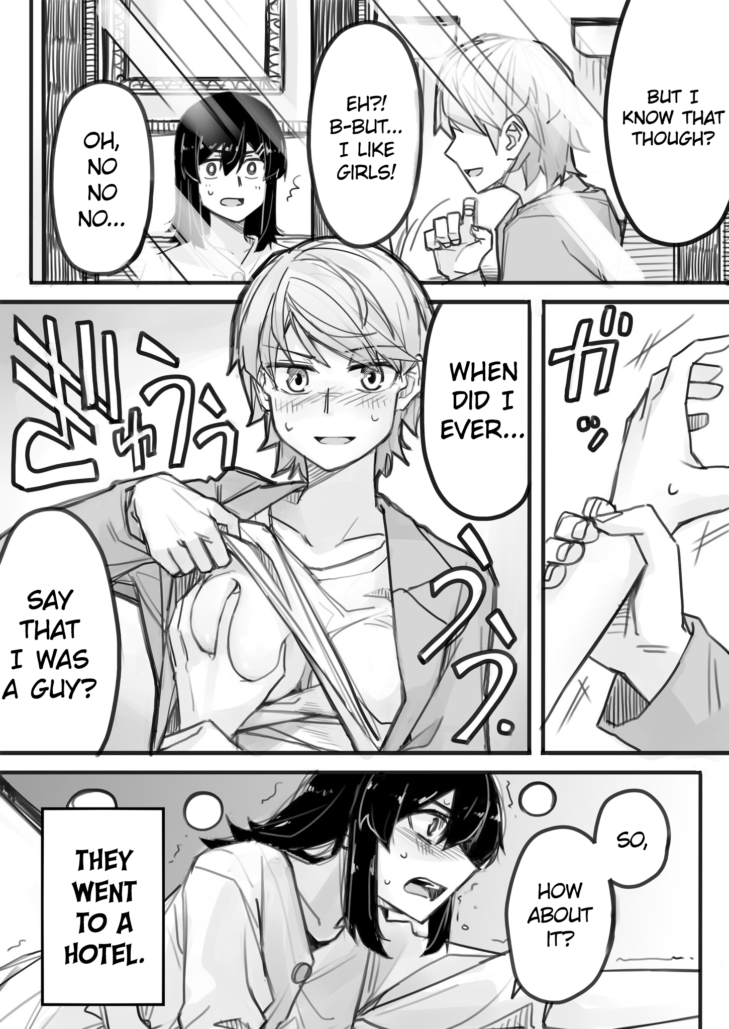 Halaman dari Ikemen Joshi to Josou Danshi Chapter 1
