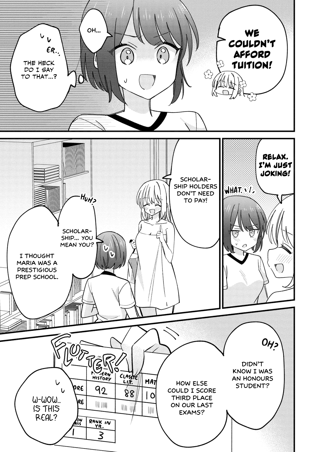 Halaman dari Kao dake yoi Classmate ga, Yatara to Guigui Kuru Yuri no Hanashi. Chapter 4