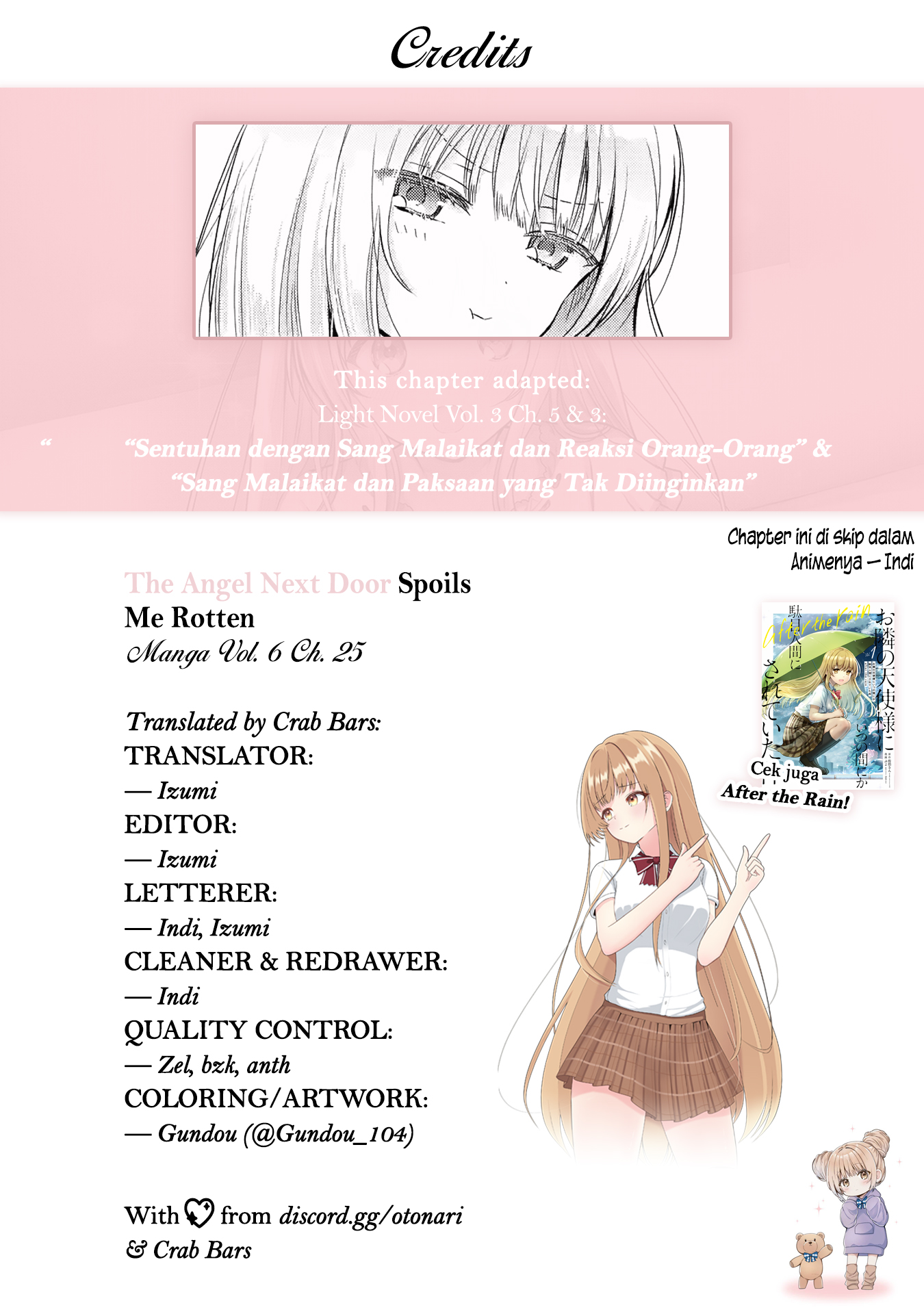 Otonari no Tenshi-sama ni Itsunomanika Dame Ningen ni Sareteita Ken Chapter 25.4 - halaman 17