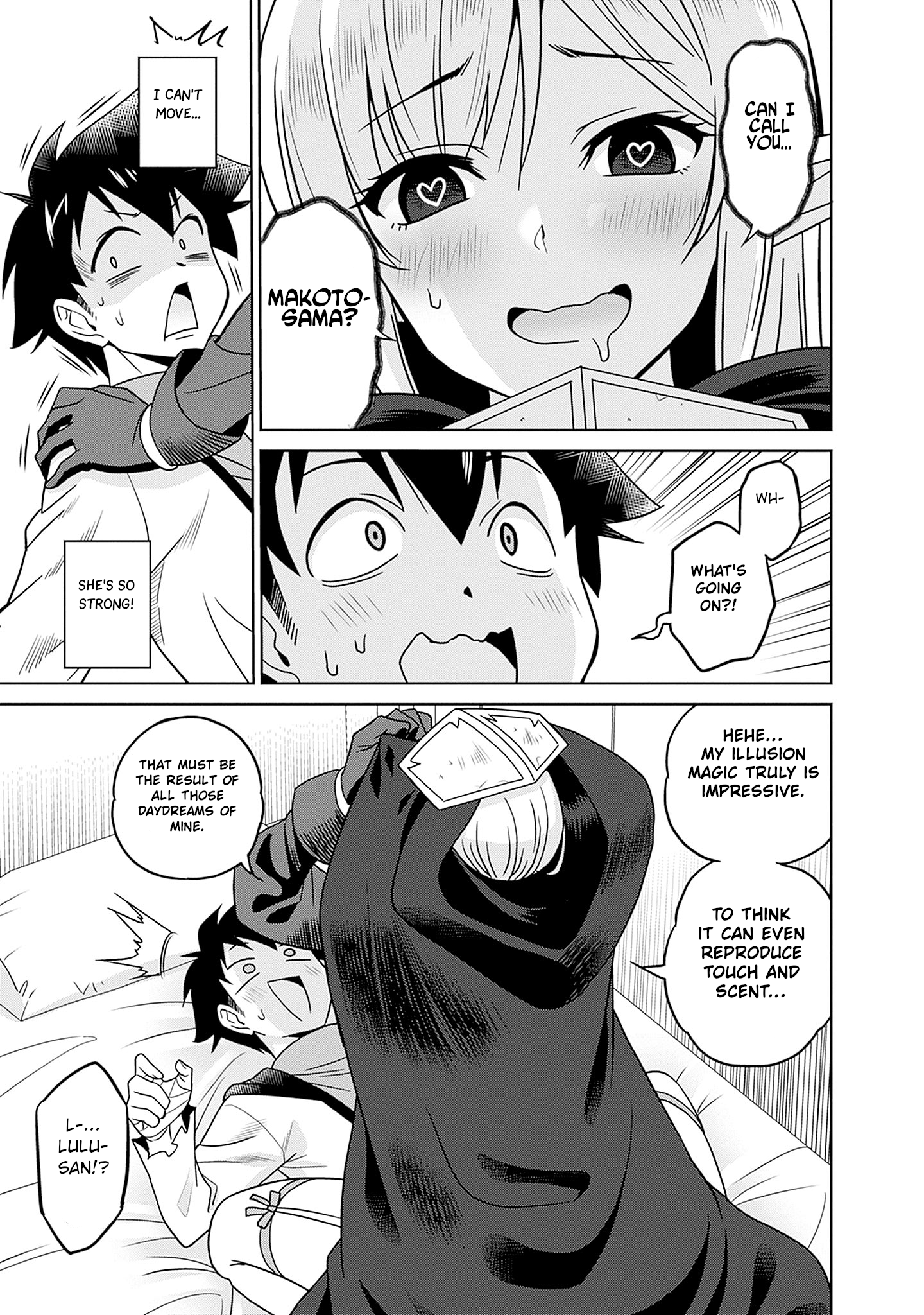 Bishuu Gyakuten Sekai no Cleric ~Bishuu to Teisoukannen ga Gyakutenshita Isekai de Souryo ni Narimashita. Inyoku no Noroi wo Toku Tame ni Harem Party de "Gishiki" Shimasu~ Chapter 4 Page 23